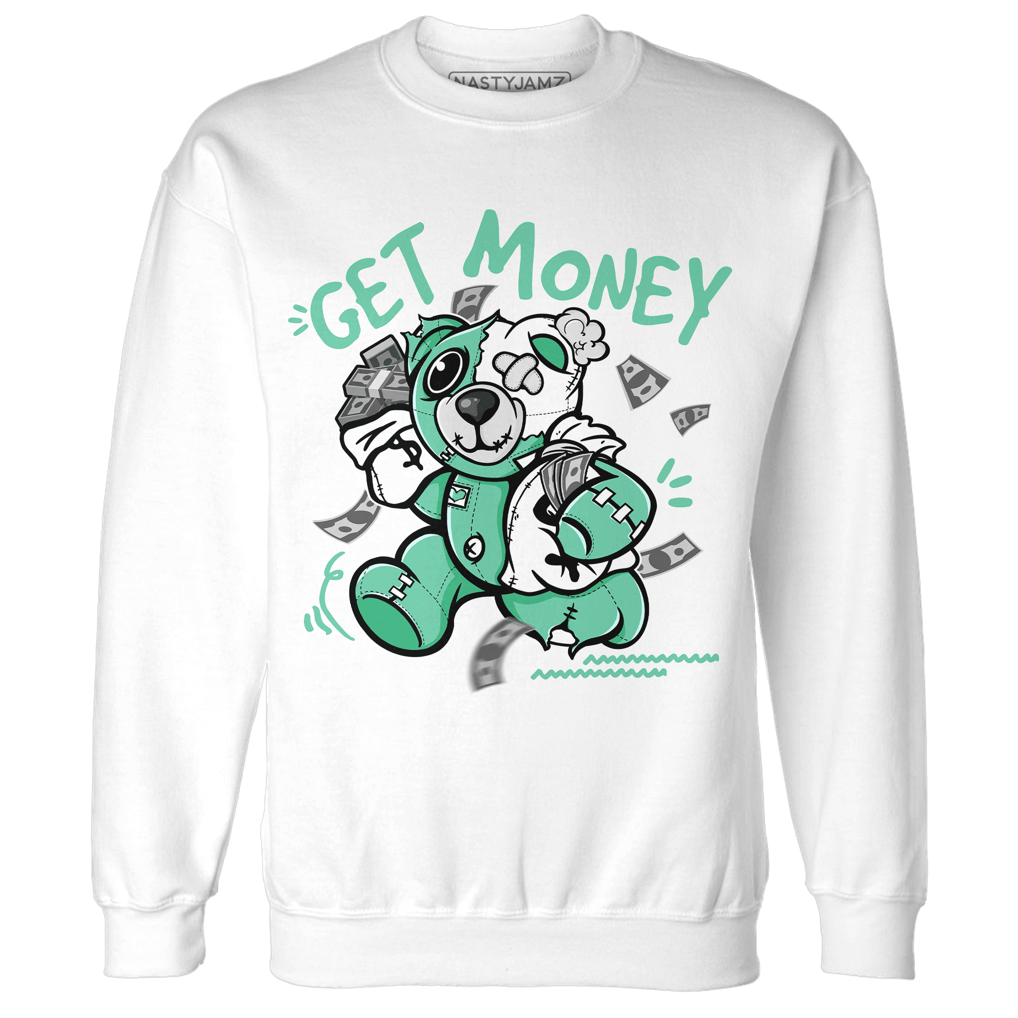 High OG Green Glow 1s Sweatshirt Match Get Money BER - NastyJamz