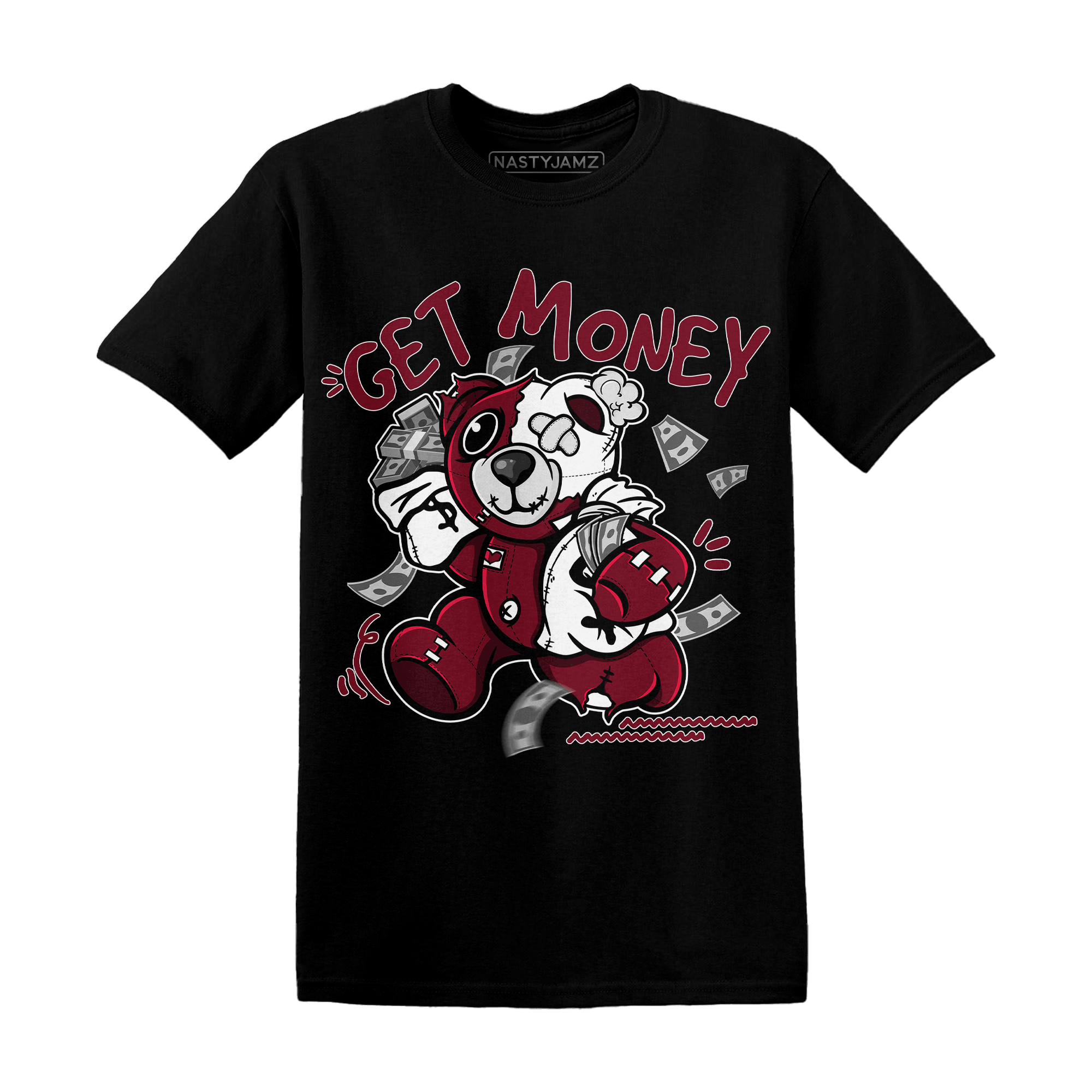 High White Team Red 1s T Shirt Match Get Money BER - NastyJamz