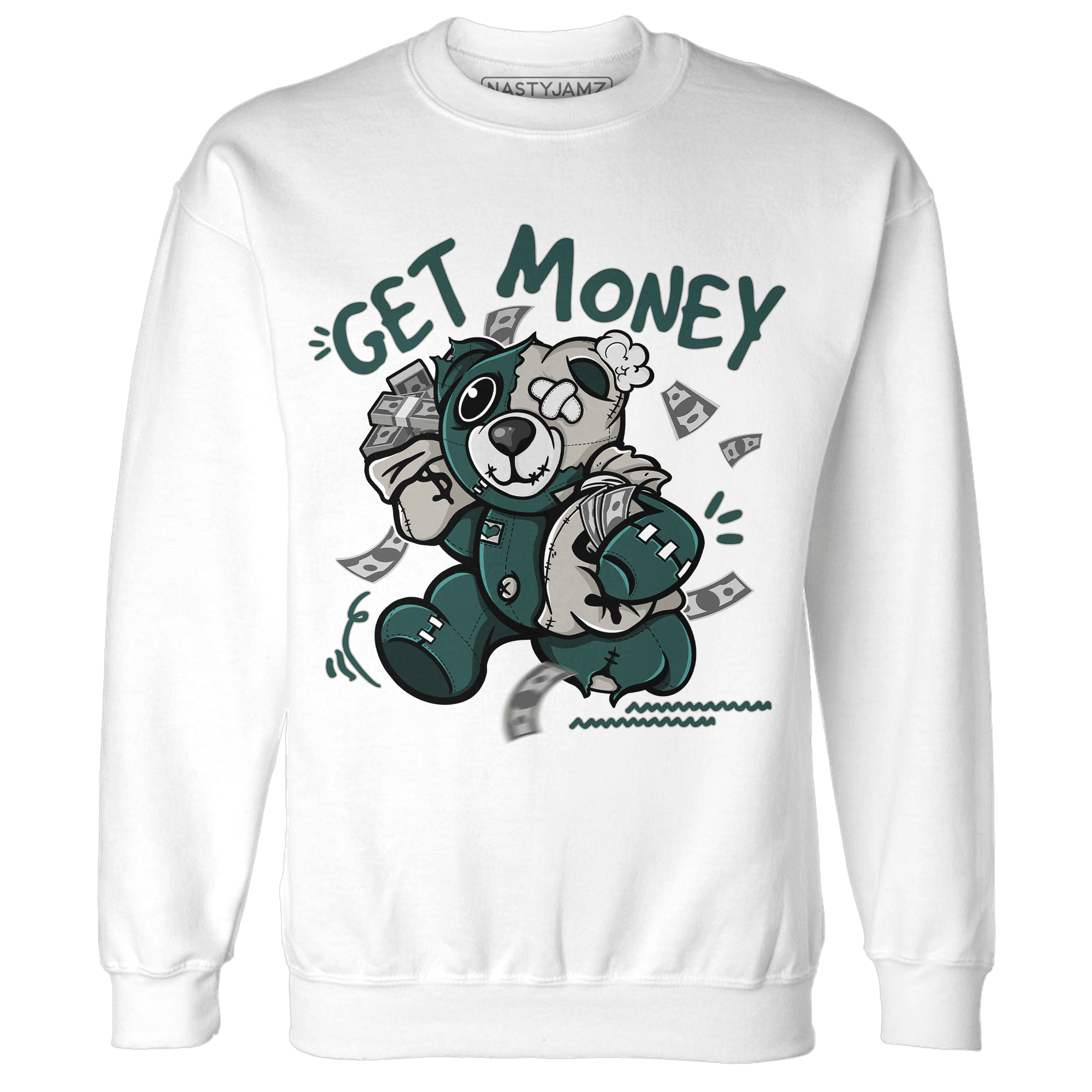 Oxidized Green 4s Sweatshirt Match Get Money BER - NastyJamz