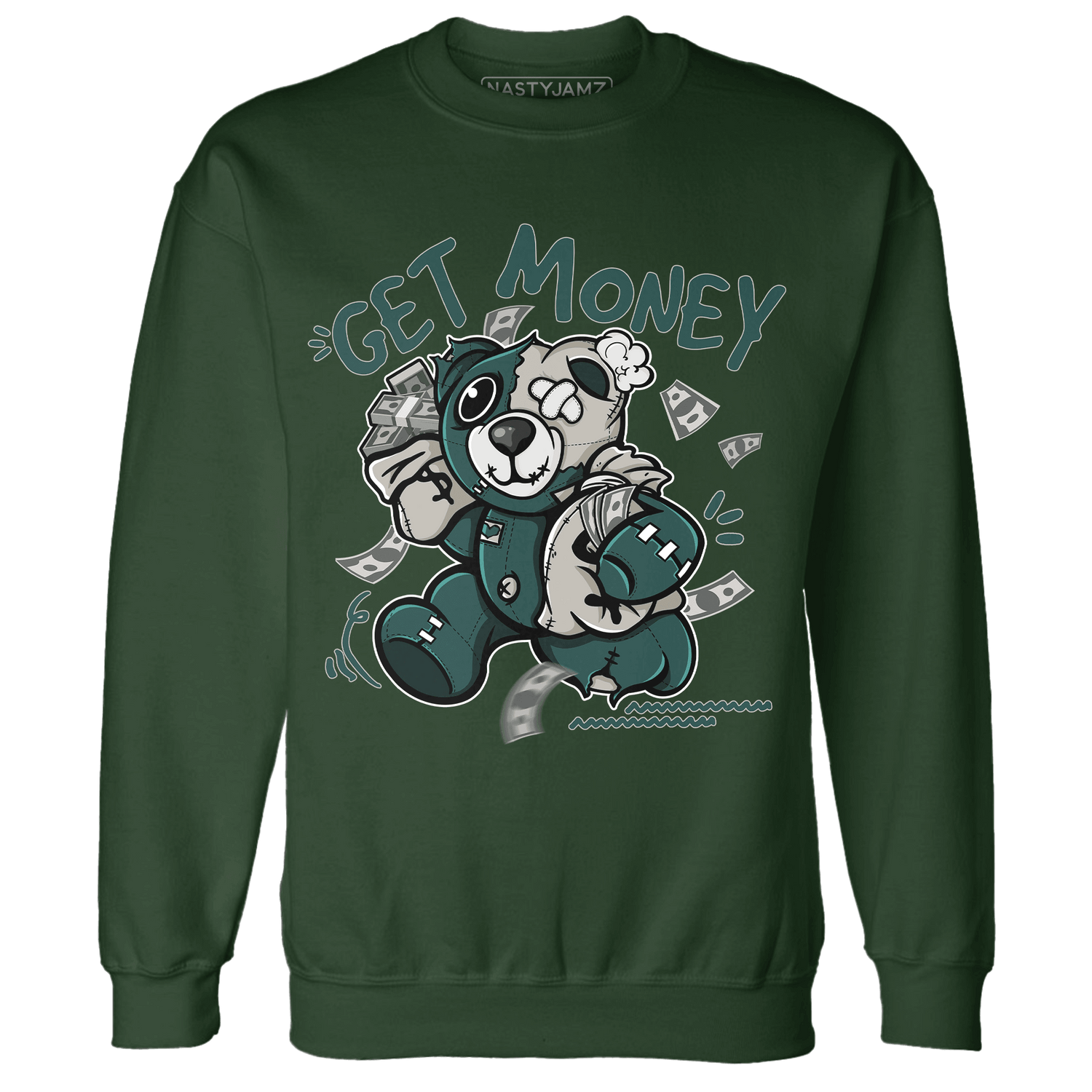 Oxidized Green 4s Sweatshirt Match Get Money BER - NastyJamz