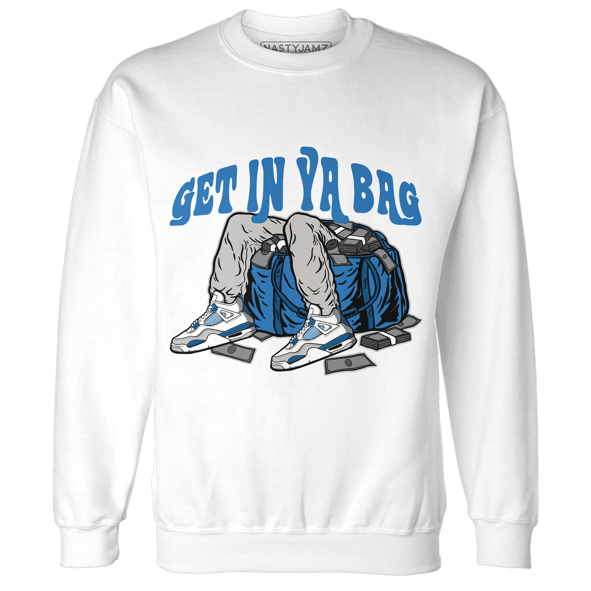 Industrial Blue 4s Sweatshirt Match Get Ya In Bag - NastyJamz