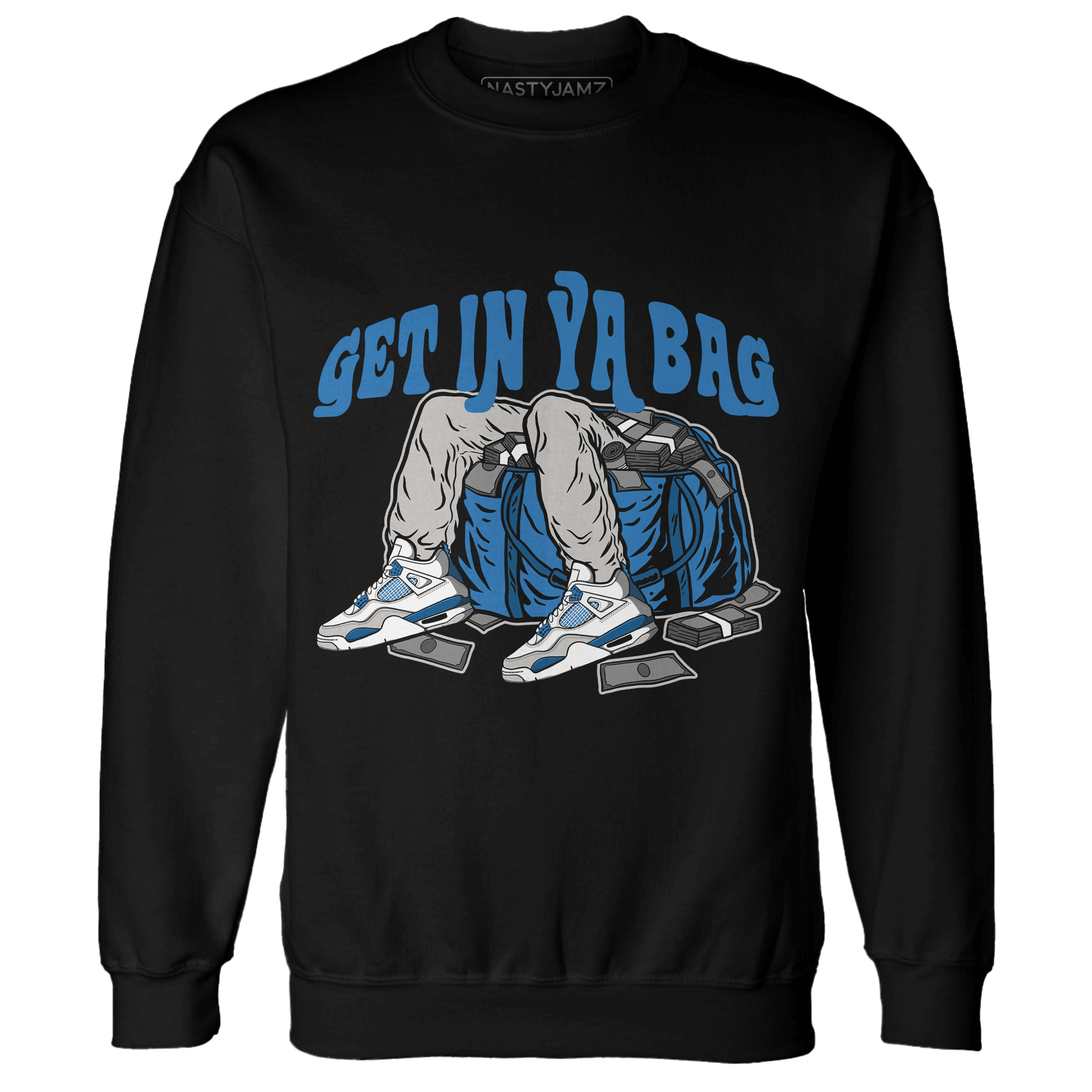 Industrial Blue 4s Sweatshirt Match Get Ya In Bag - NastyJamz