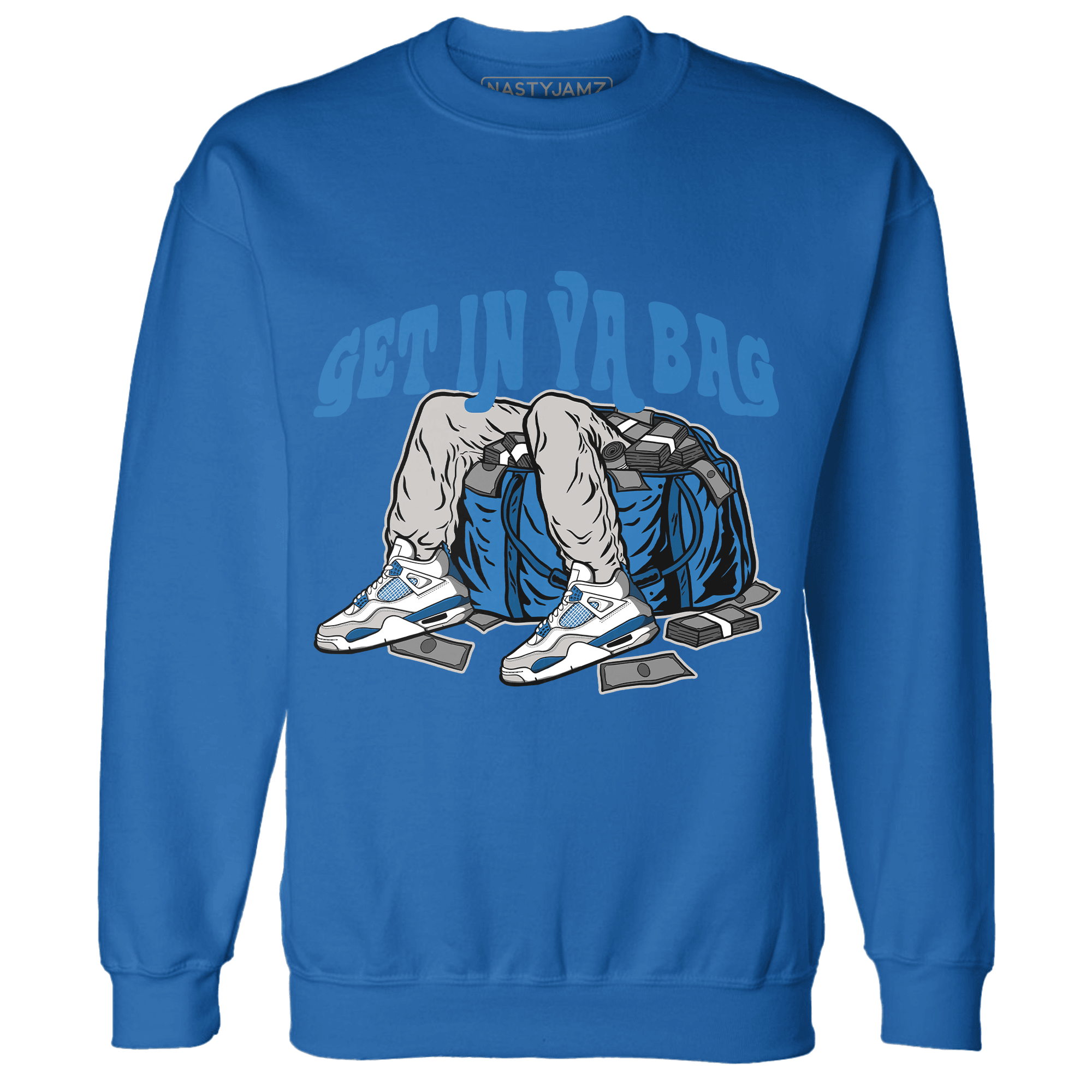 Industrial Blue 4s Sweatshirt Match Get Ya In Bag - NastyJamz