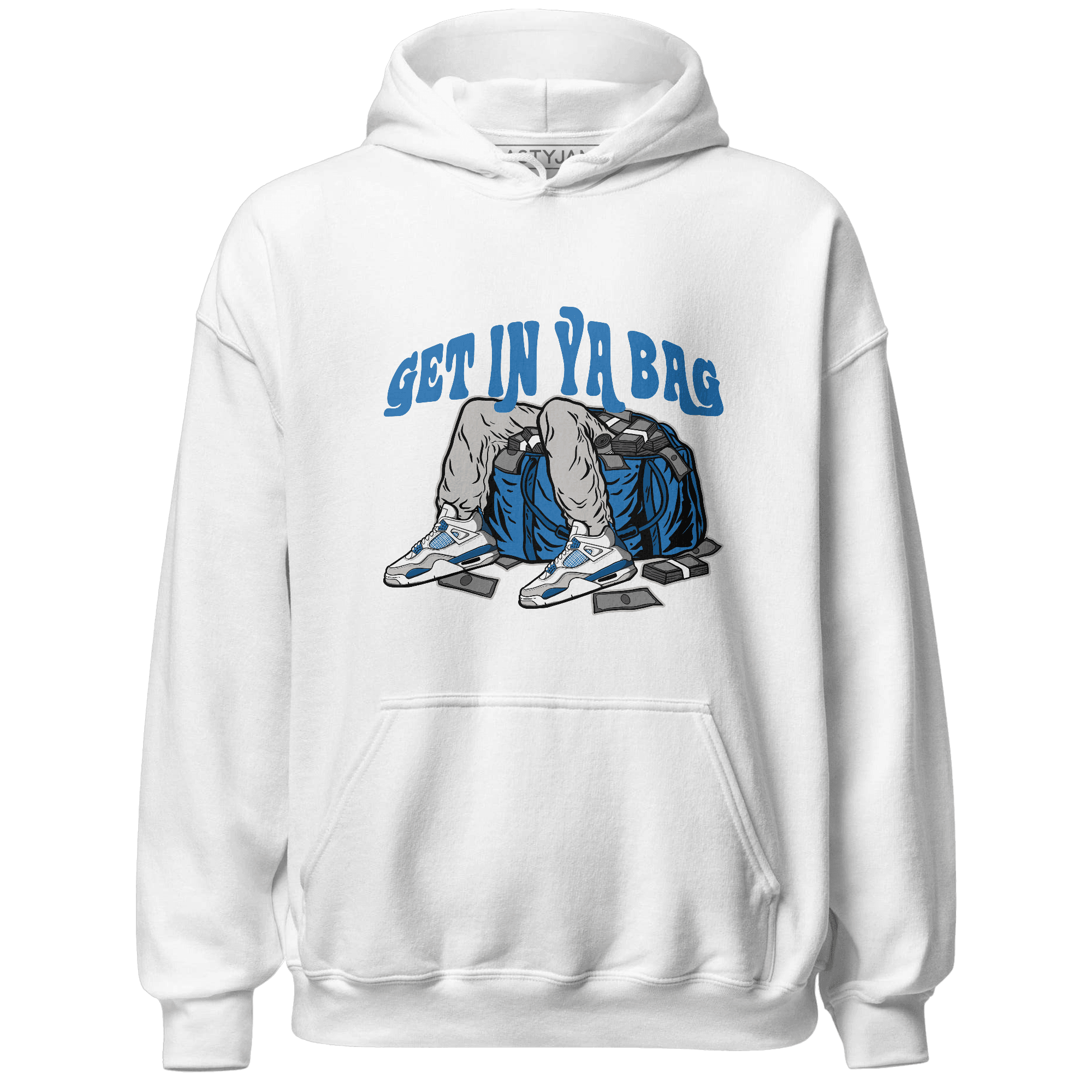Industrial Blue 4s Hoodie Match Get Ya In Bag - NastyJamz