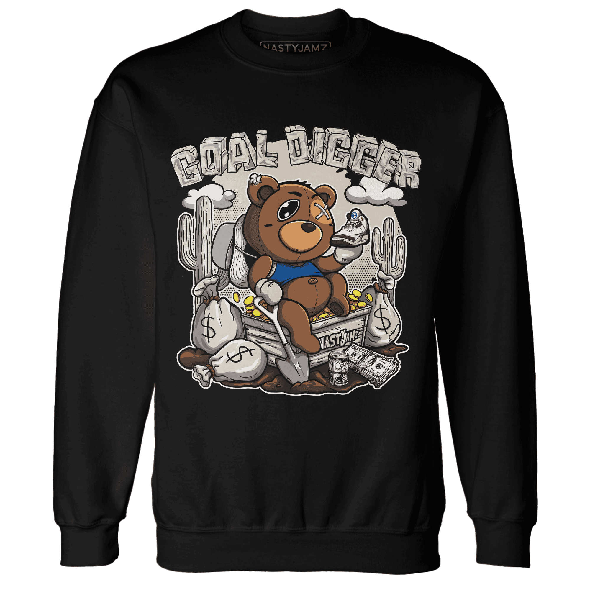 Quaiii 54 3s Sweatshirt Match Goal Digger Planner - NastyJamz
