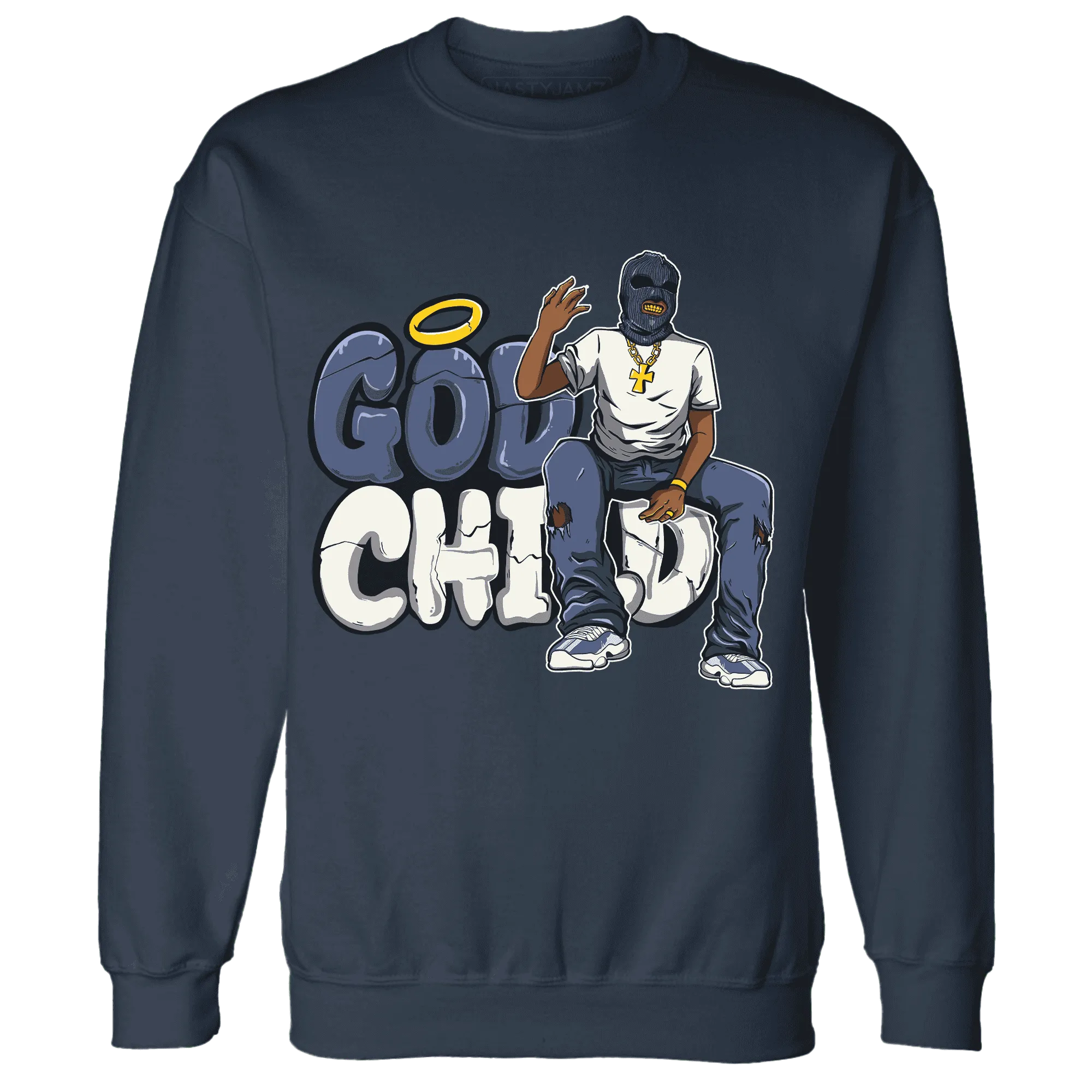 Low-Diffused-Blue-11s-Sweatshirt-Match-God-Child