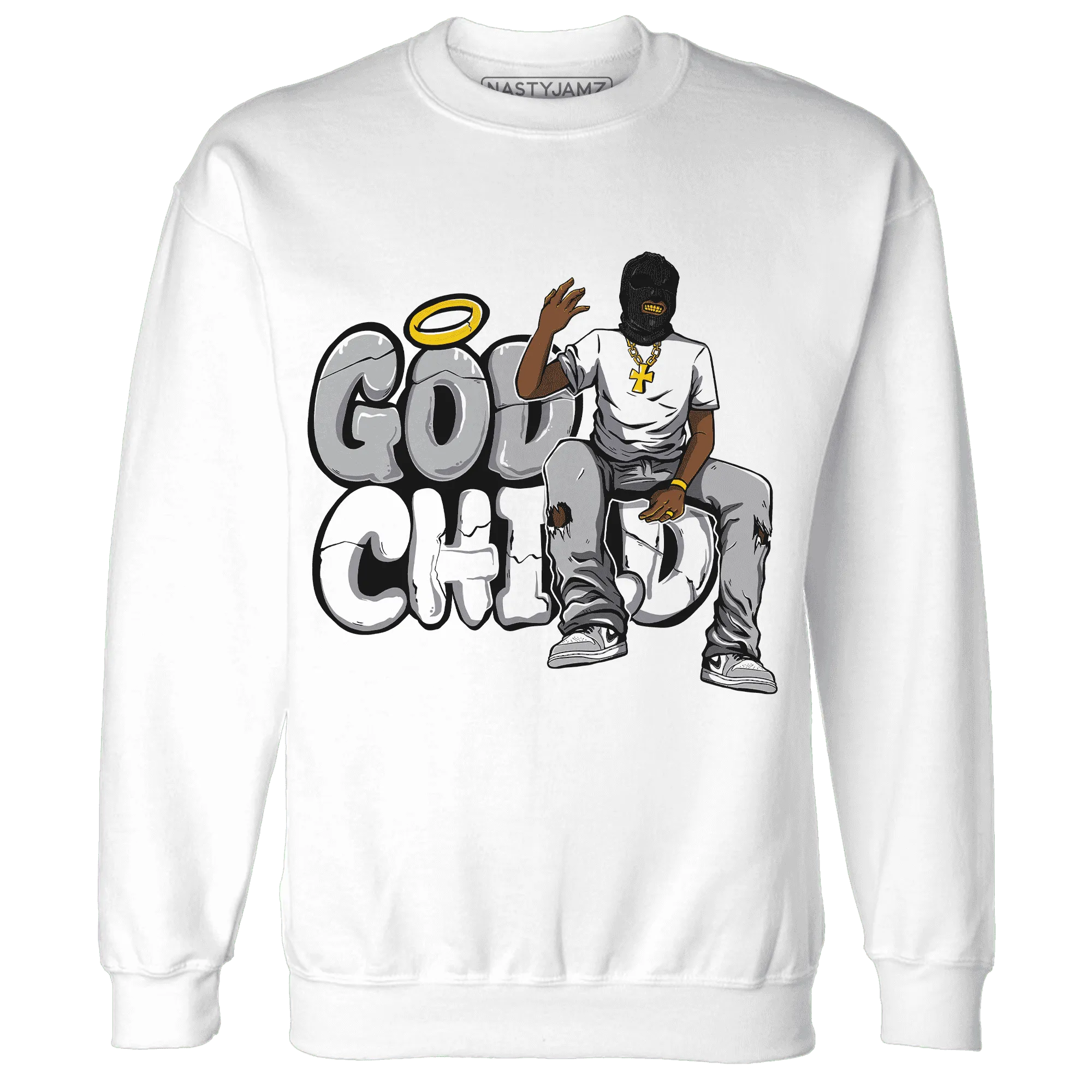Wolf-Grey-1s-Sweatshirt-Match-God-Child