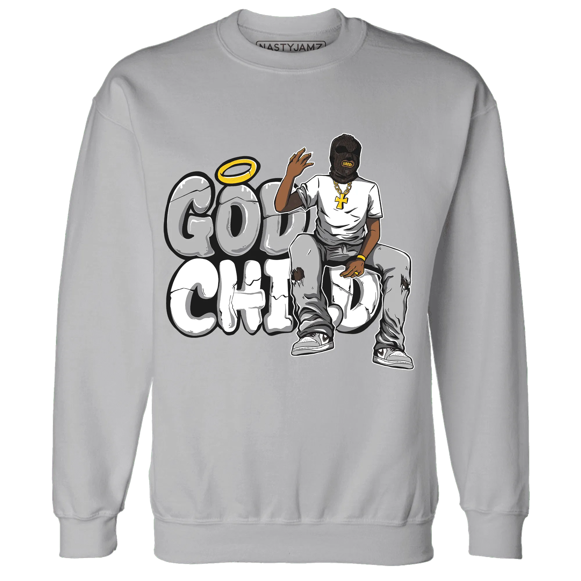 Wolf-Grey-1s-Sweatshirt-Match-God-Child