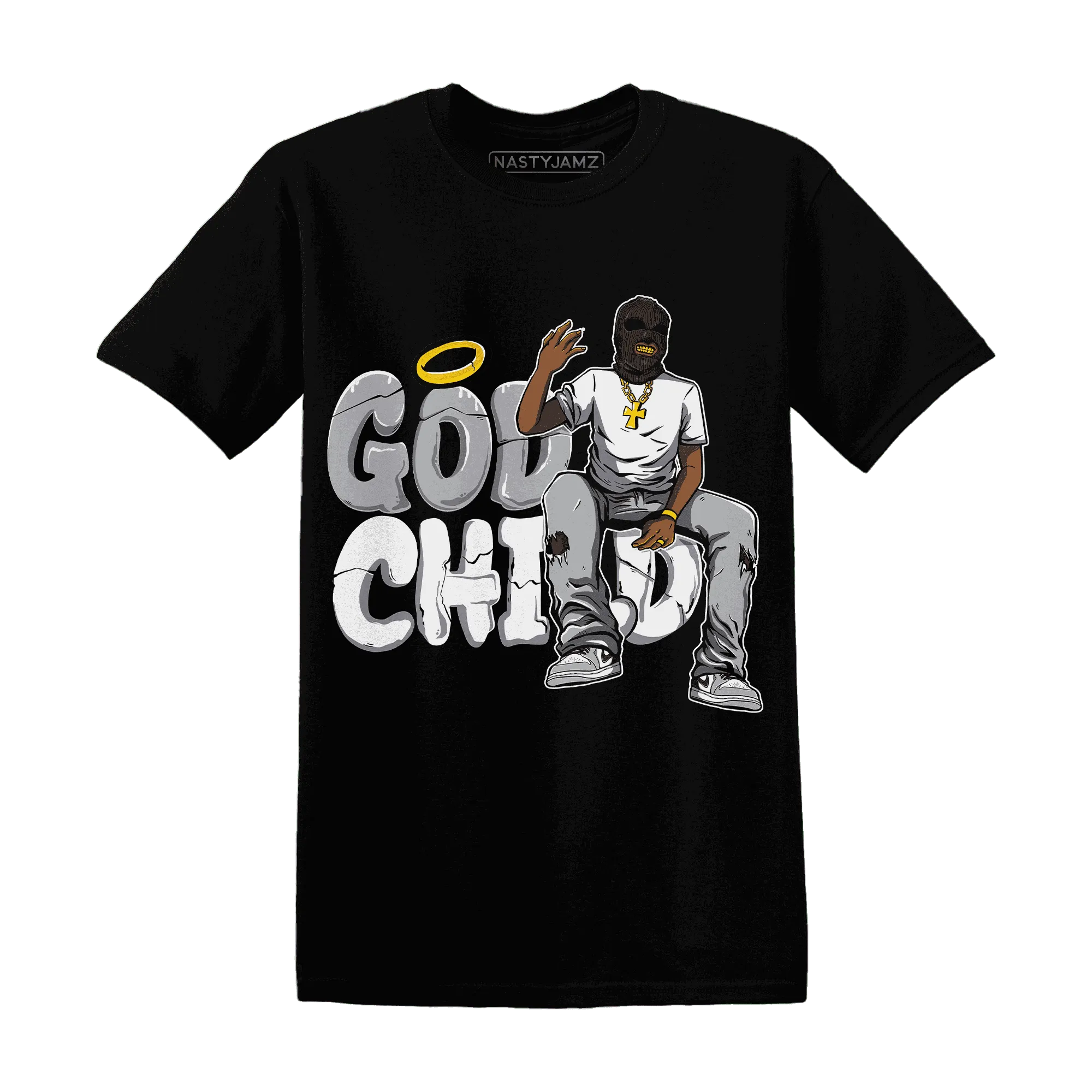 Wolf-Grey-1s-T-Shirt-Match-God-Child