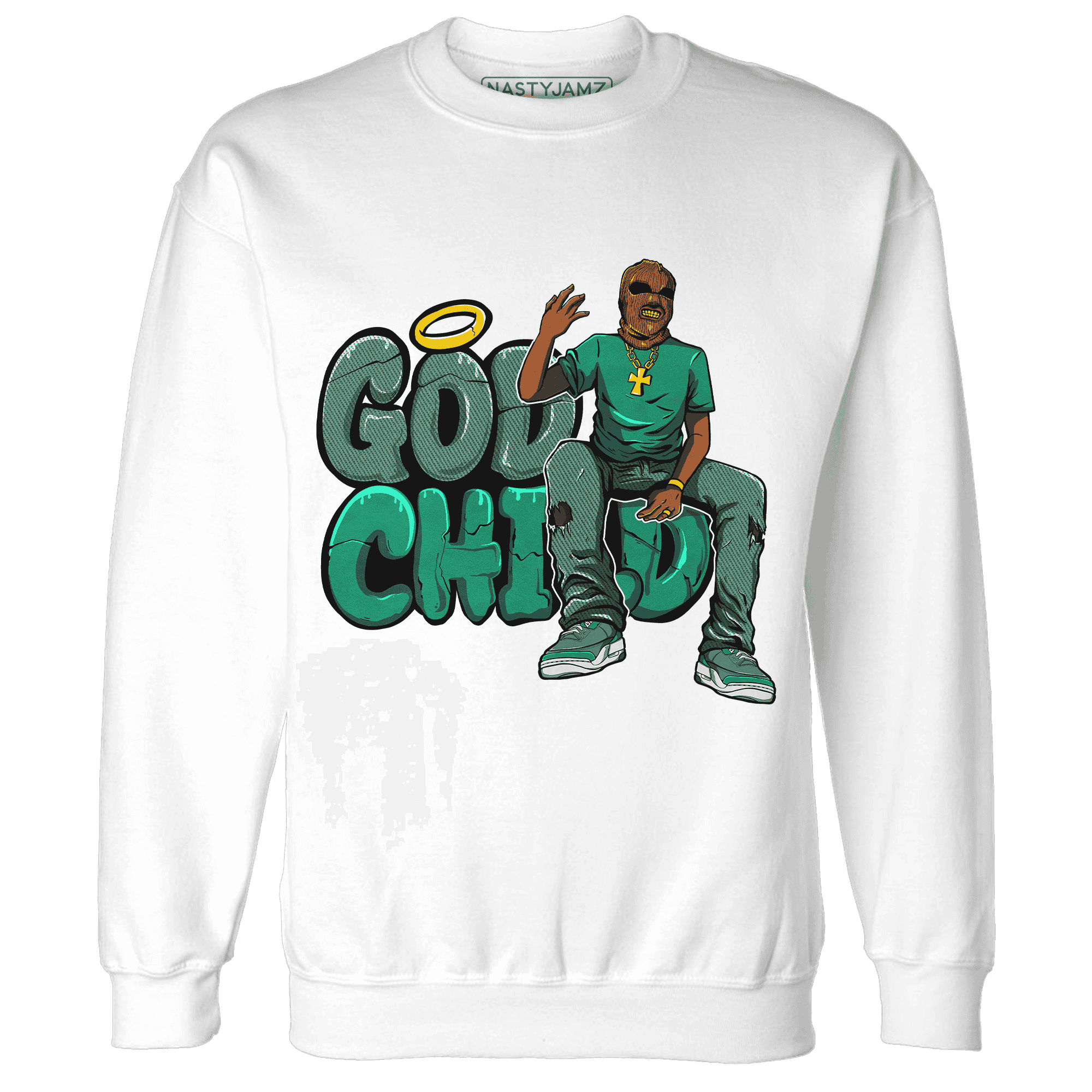 Nina CN Abney 3s Sweatshirt Match God Child - NastyJamz