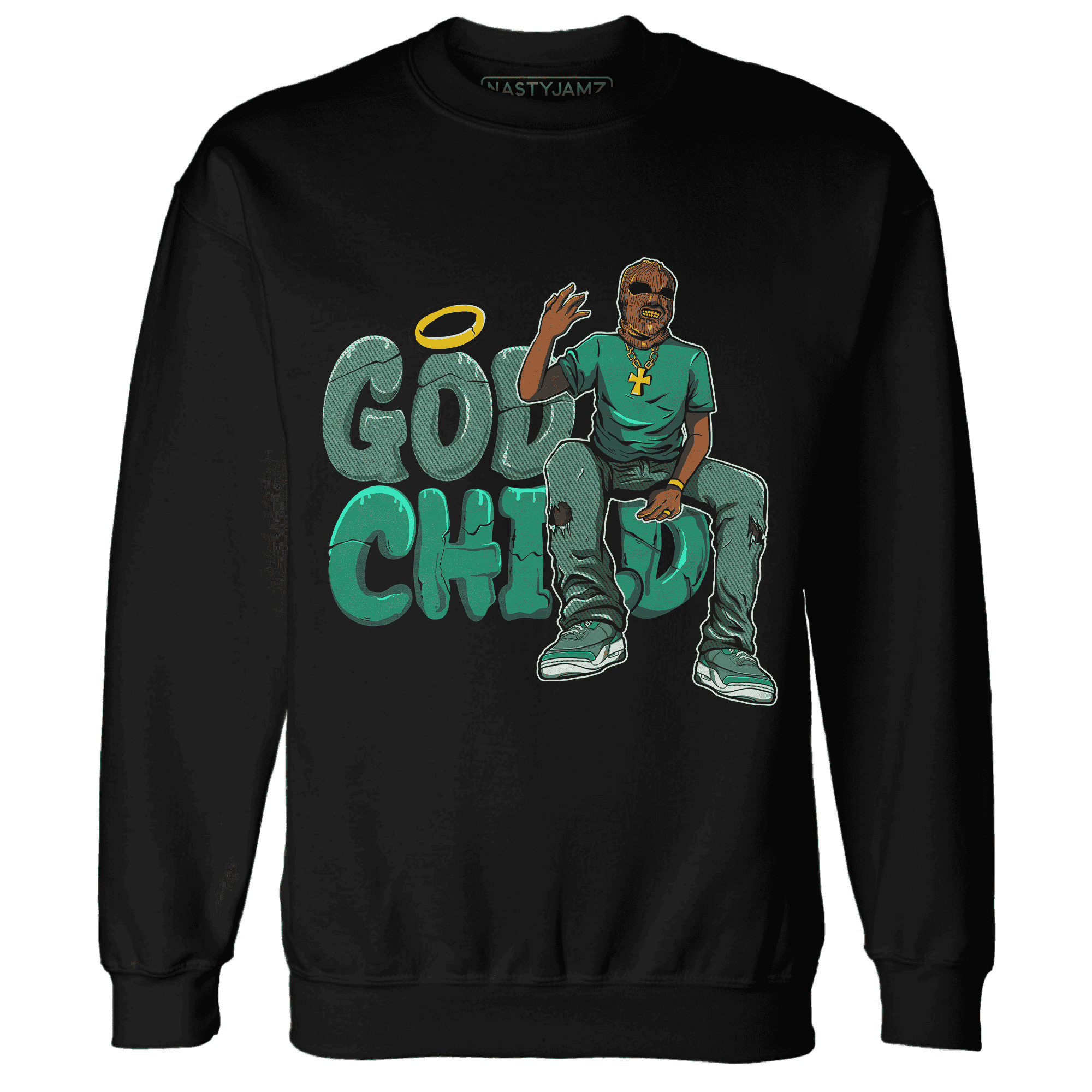 Nina CN Abney 3s Sweatshirt Match God Child - NastyJamz