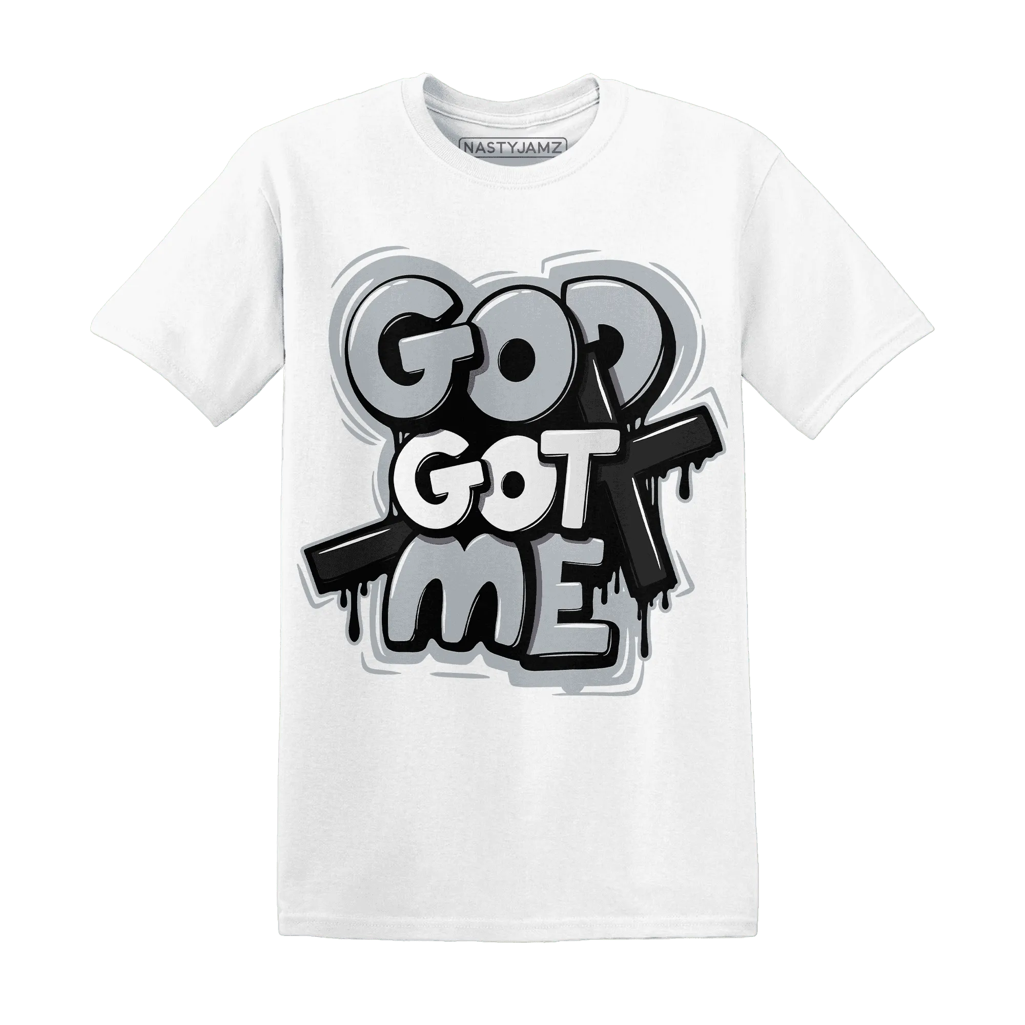 Wolf-Grey-12s-NastyJamz-T-Shirt-Match-God-Got-Me
