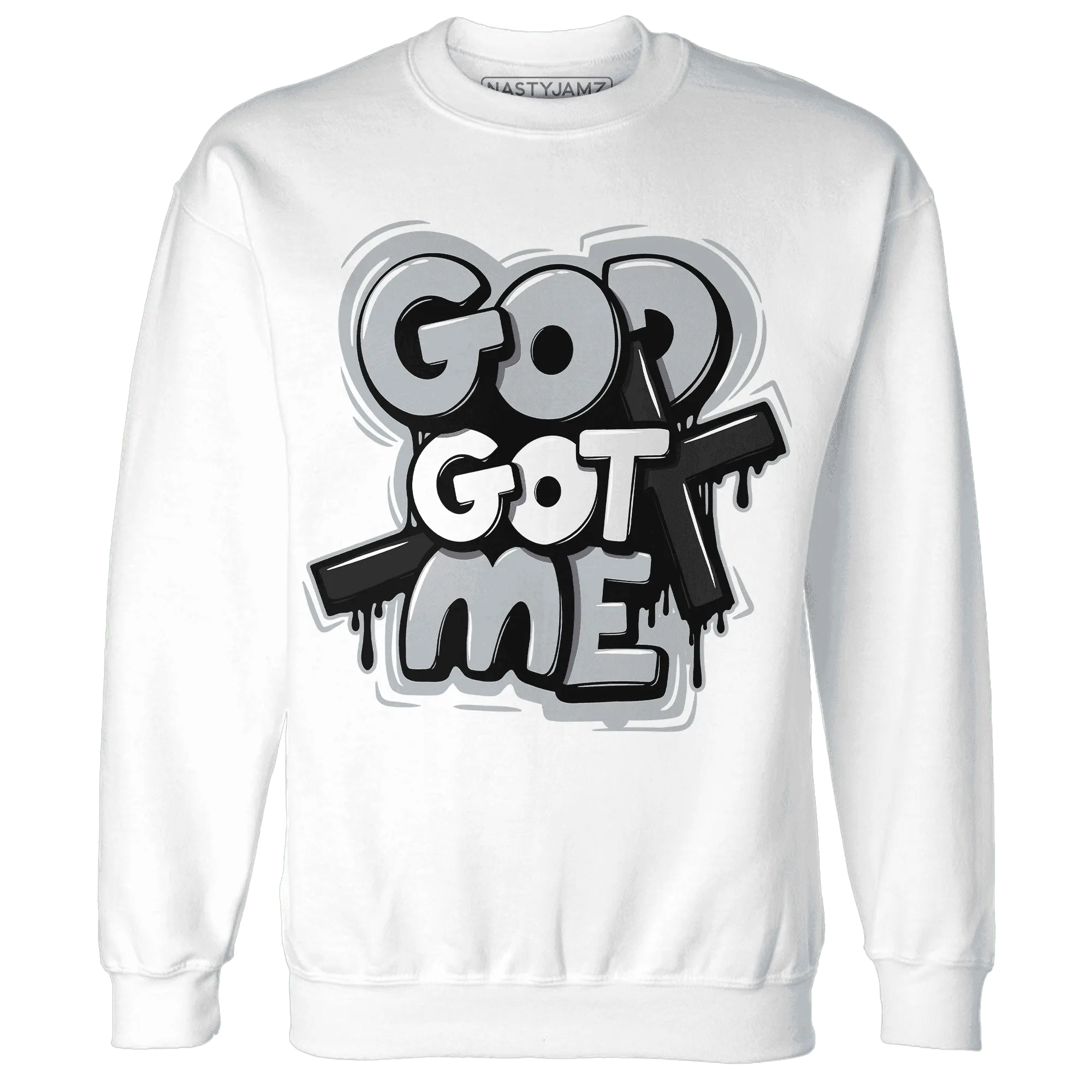 Wolf-Grey-12s-NastyJamz-Sweatshirt-Match-God-Got-Me