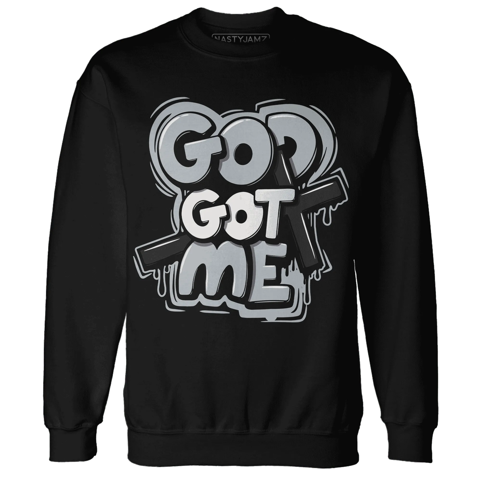 Wolf-Grey-12s-NastyJamz-Sweatshirt-Match-God-Got-Me