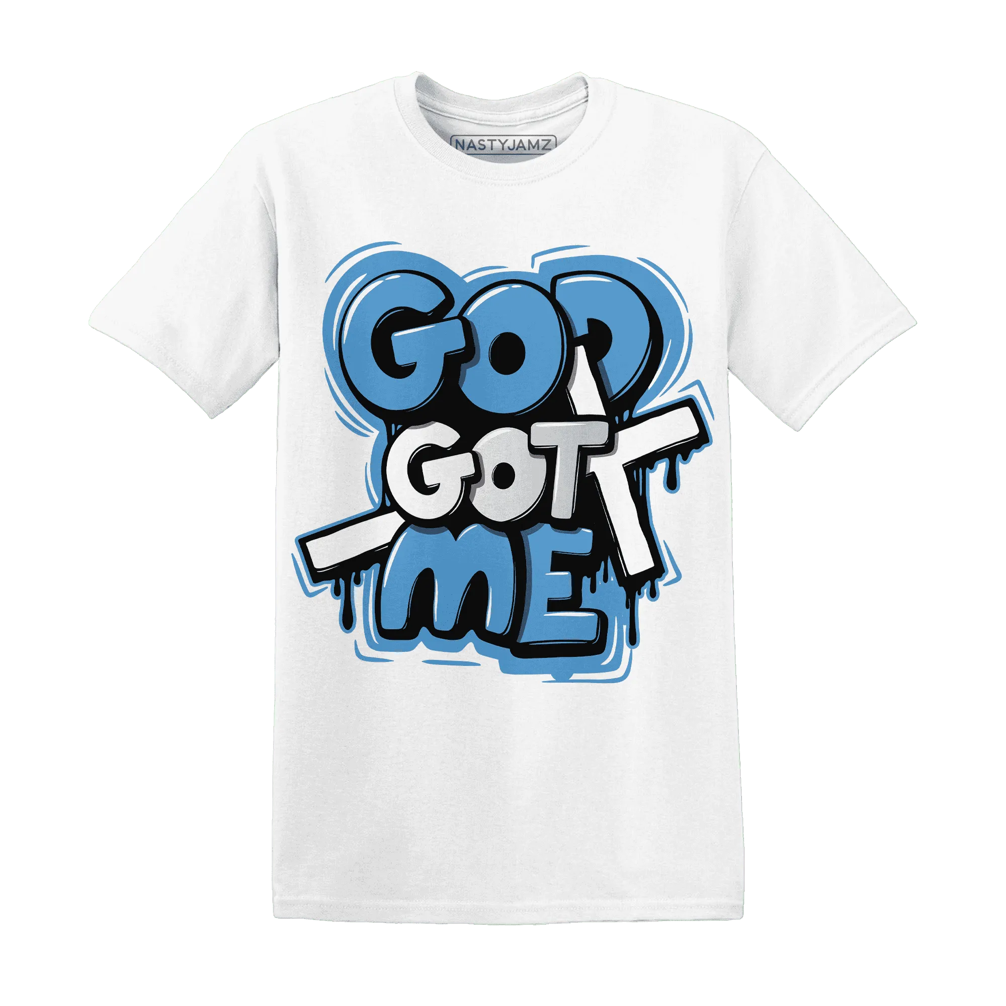 Carolina-Blue-Univercitii-17s-NastyJamz-T-Shirt-Match-God-Got-Me