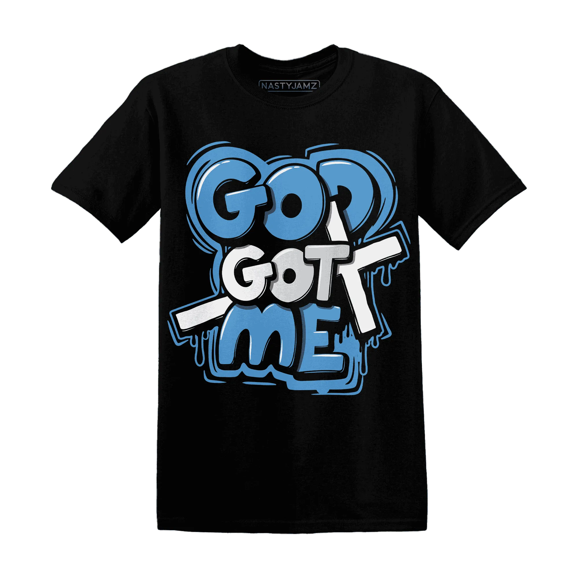 Carolina-Blue-Univercitii-17s-NastyJamz-T-Shirt-Match-God-Got-Me
