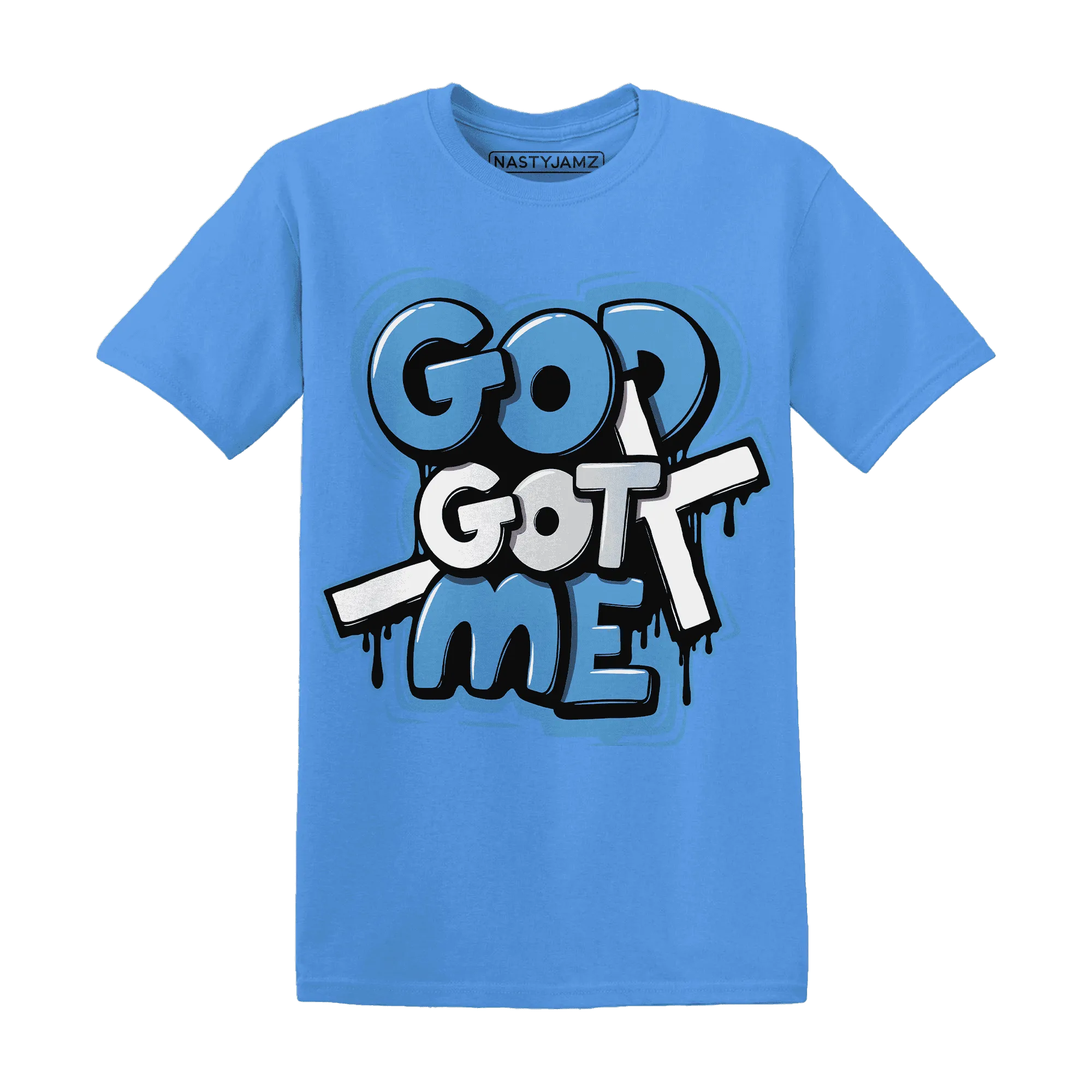 Carolina-Blue-Univercitii-17s-NastyJamz-T-Shirt-Match-God-Got-Me