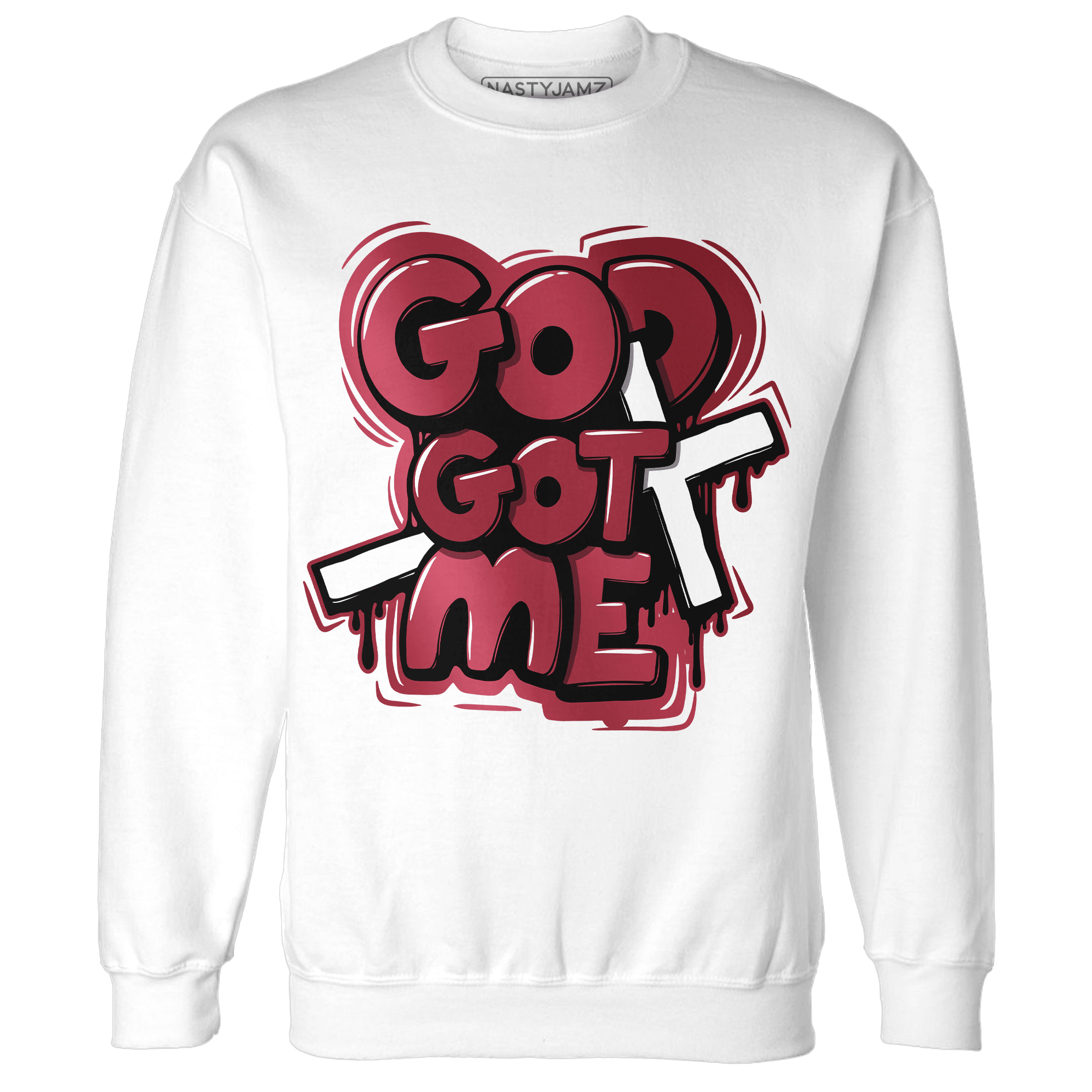 High 85 Metallic Burgundy 1s Sweatshirt Match God Got Me - NastyJamz