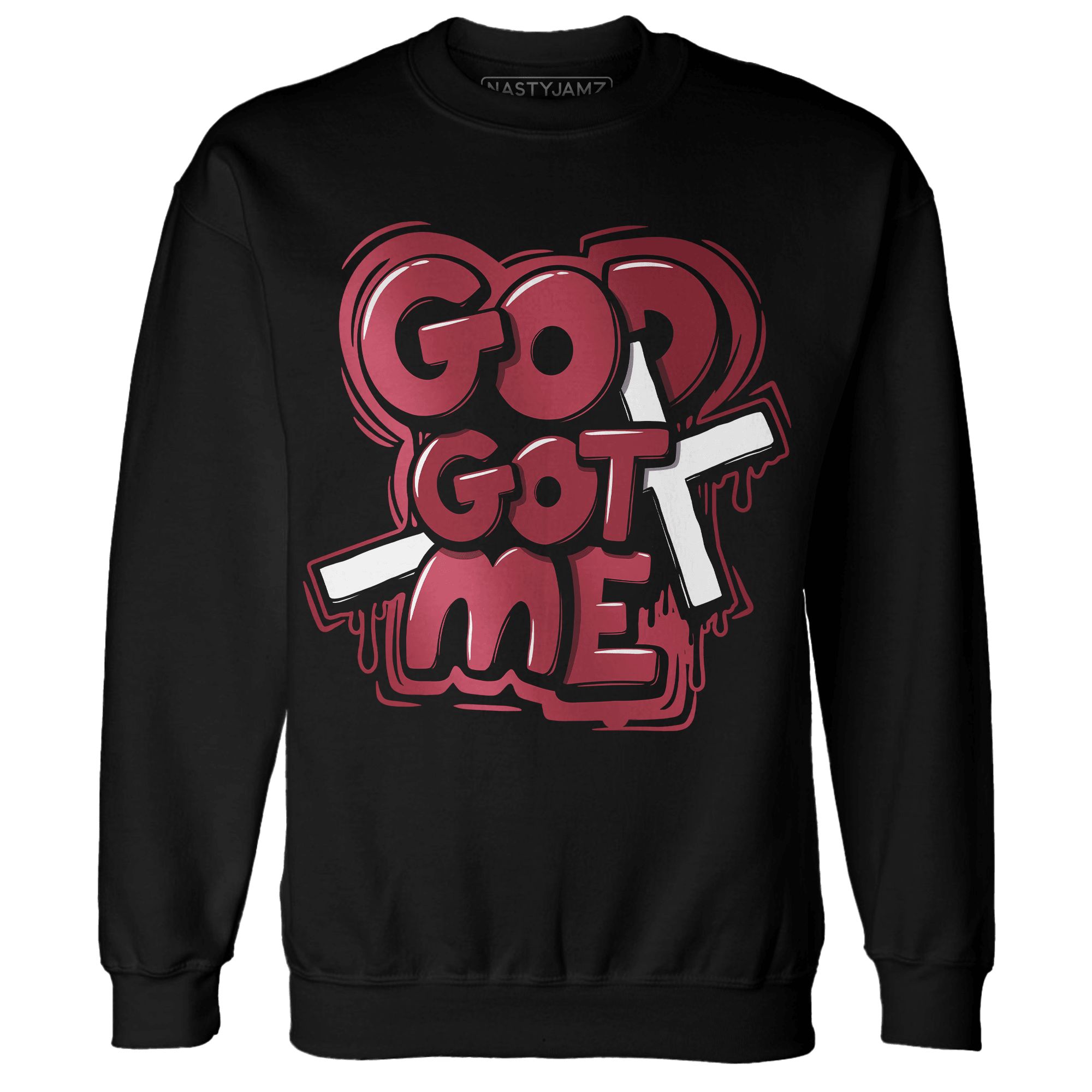 High 85 Metallic Burgundy 1s Sweatshirt Match God Got Me - NastyJamz