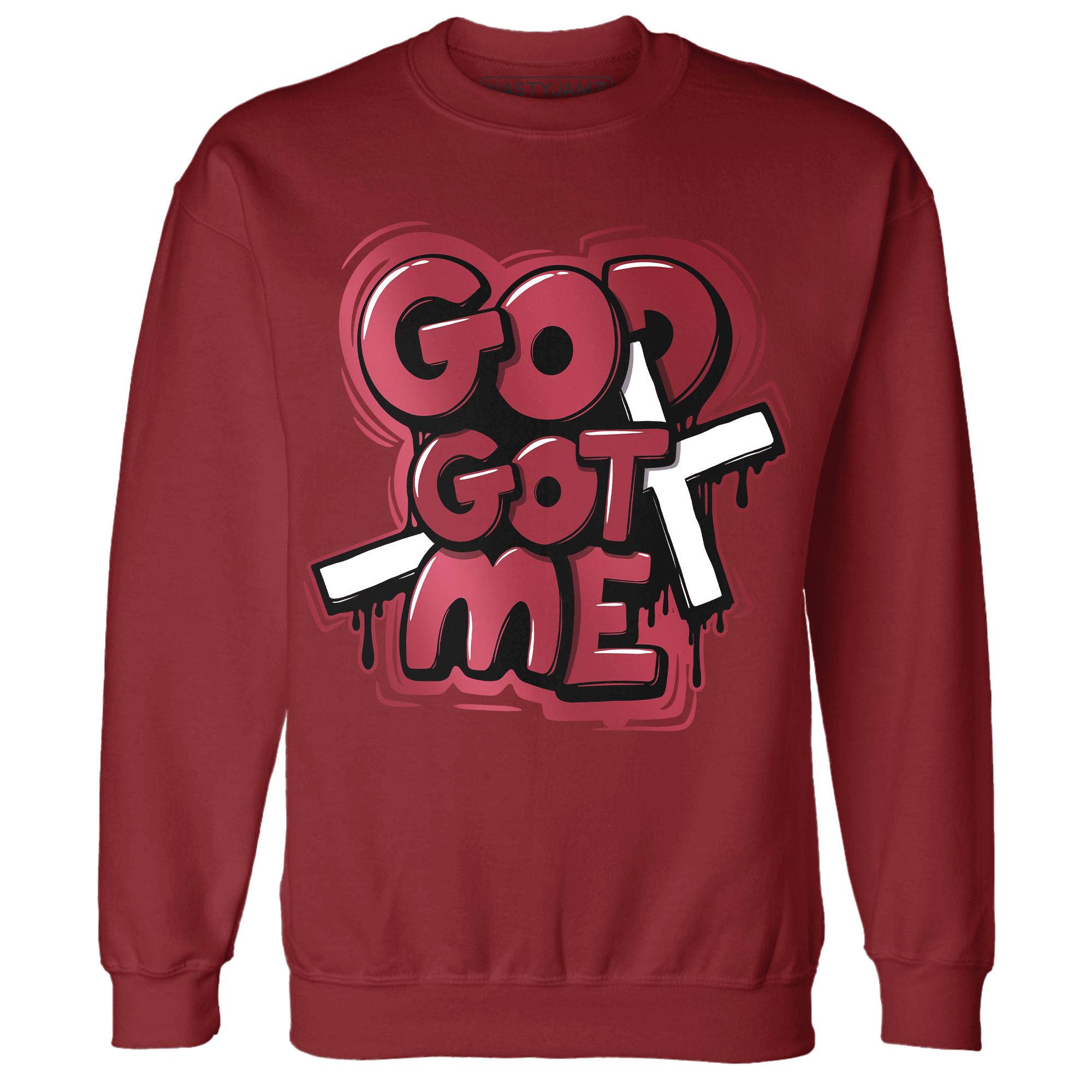 High 85 Metallic Burgundy 1s Sweatshirt Match God Got Me - NastyJamz