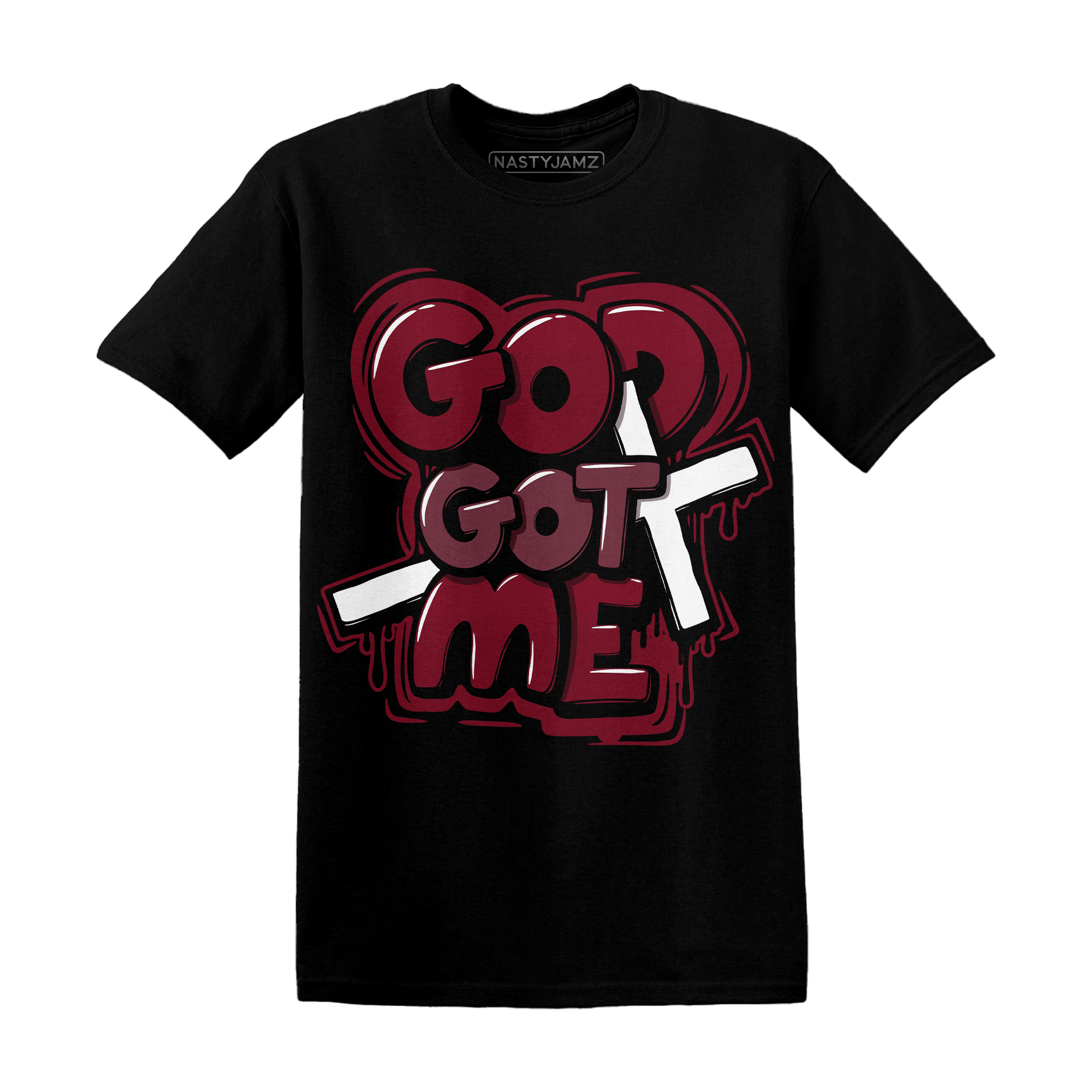 High White Team Red 1s T Shirt God Got Me - NastyJamz