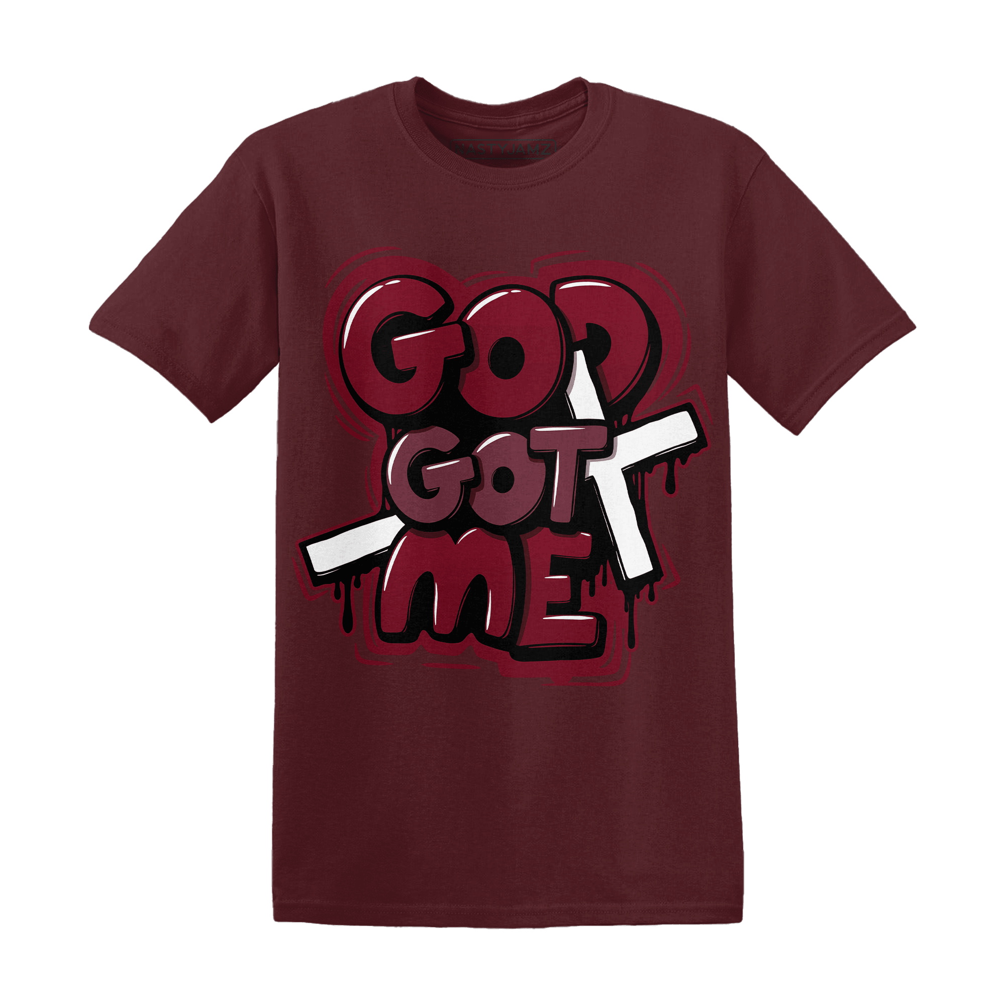 High White Team Red 1s T Shirt God Got Me - NastyJamz