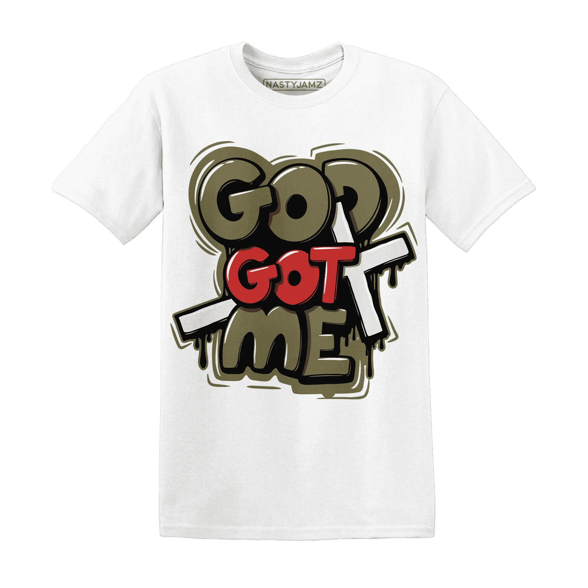 Medium-Olive-1s-NastyJamz-T-Shirt-Match-God-Got-Me