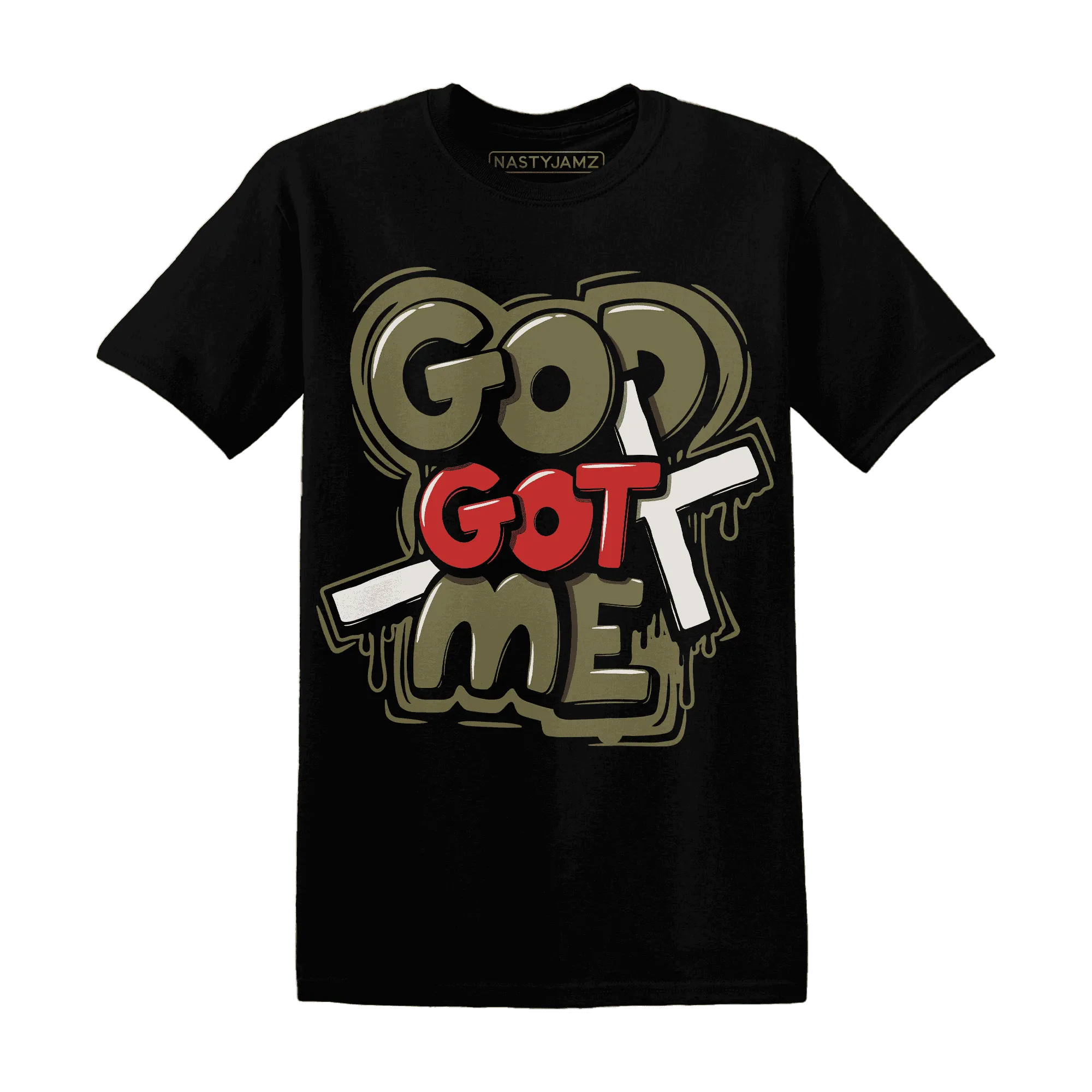 Medium-Olive-1s-NastyJamz-T-Shirt-Match-God-Got-Me