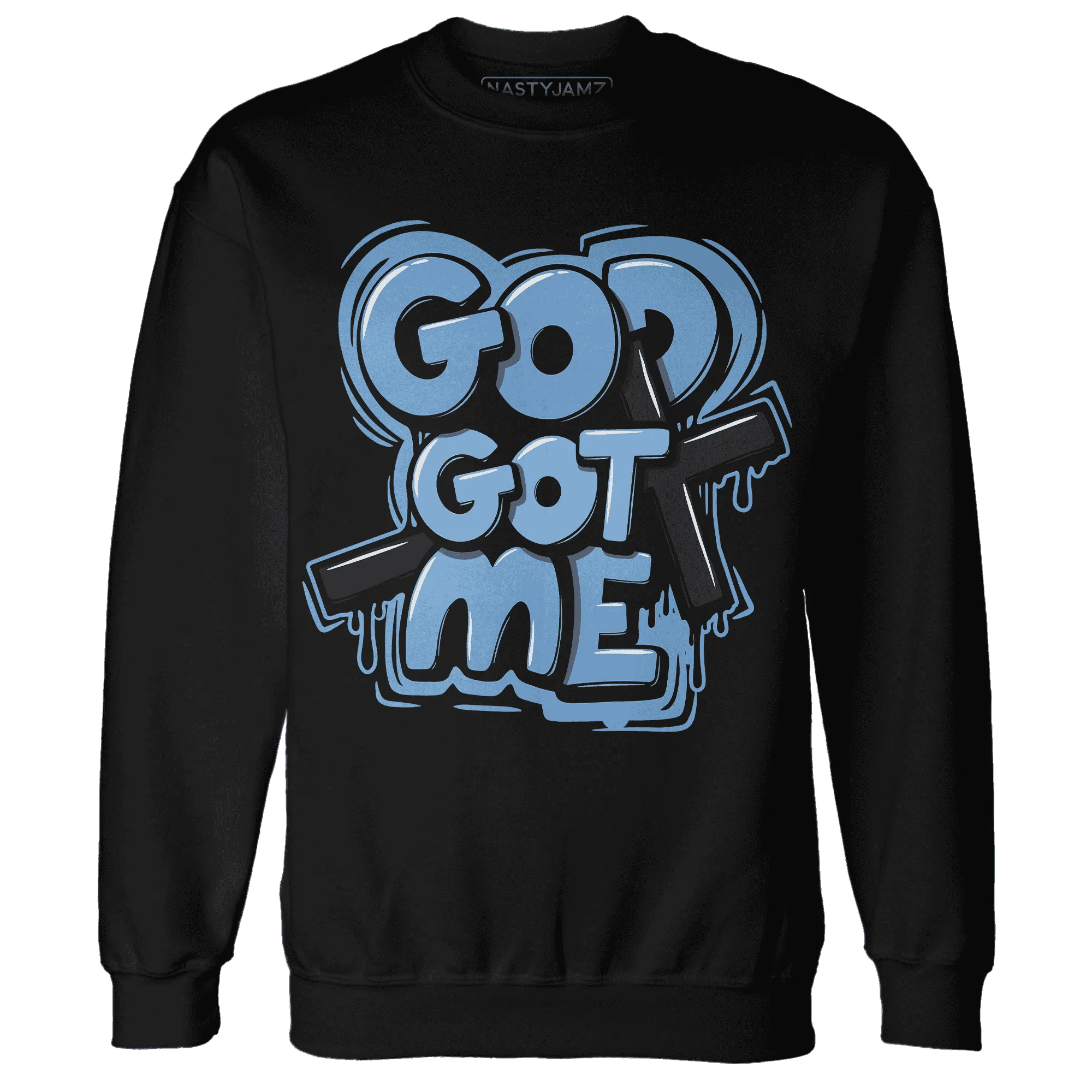 AM-Plus-Black-Univercitii-Blue-NastyJamz-Sweatshirt-Match-God-Got-Me