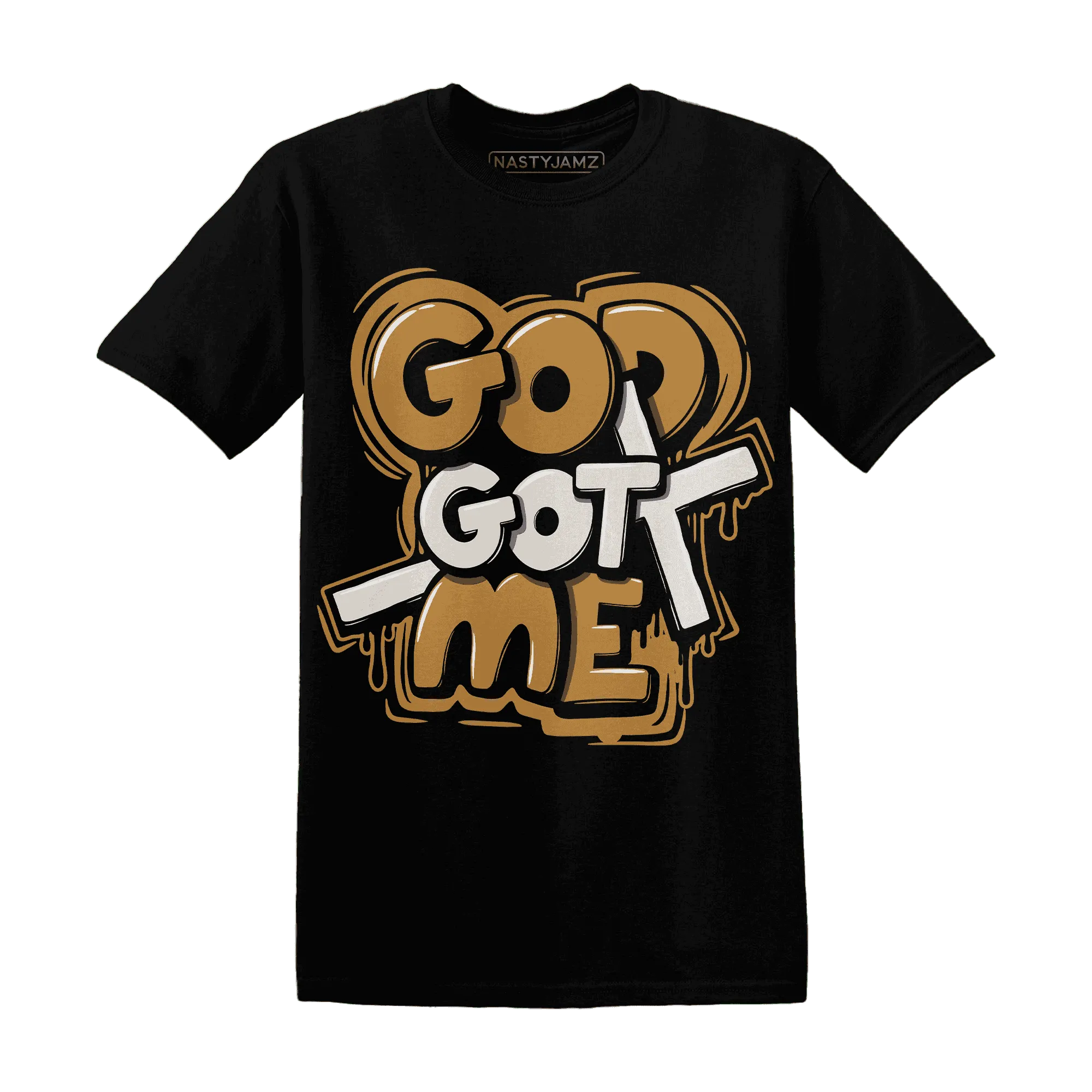 Dunk-Low-Retro-Wheat-Orange-T-Shirt-Match-God-Got-Me
