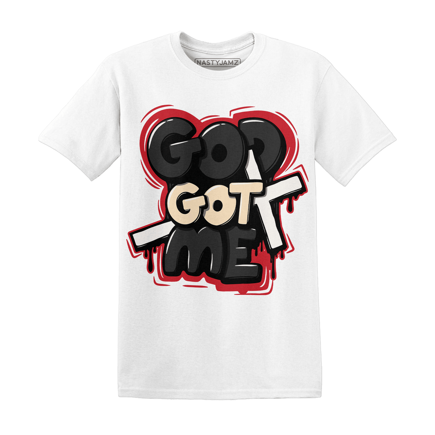 Jumman Jack University Red T Shirt God Got Me - NastyJamz