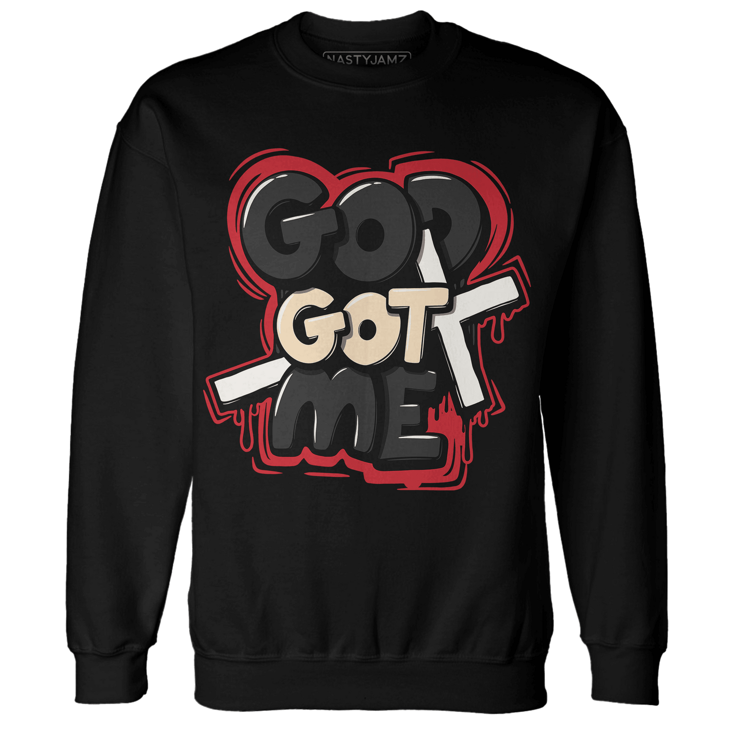 Jumman Jack University Red Sweatshirt Match God Got Me - NastyJamz