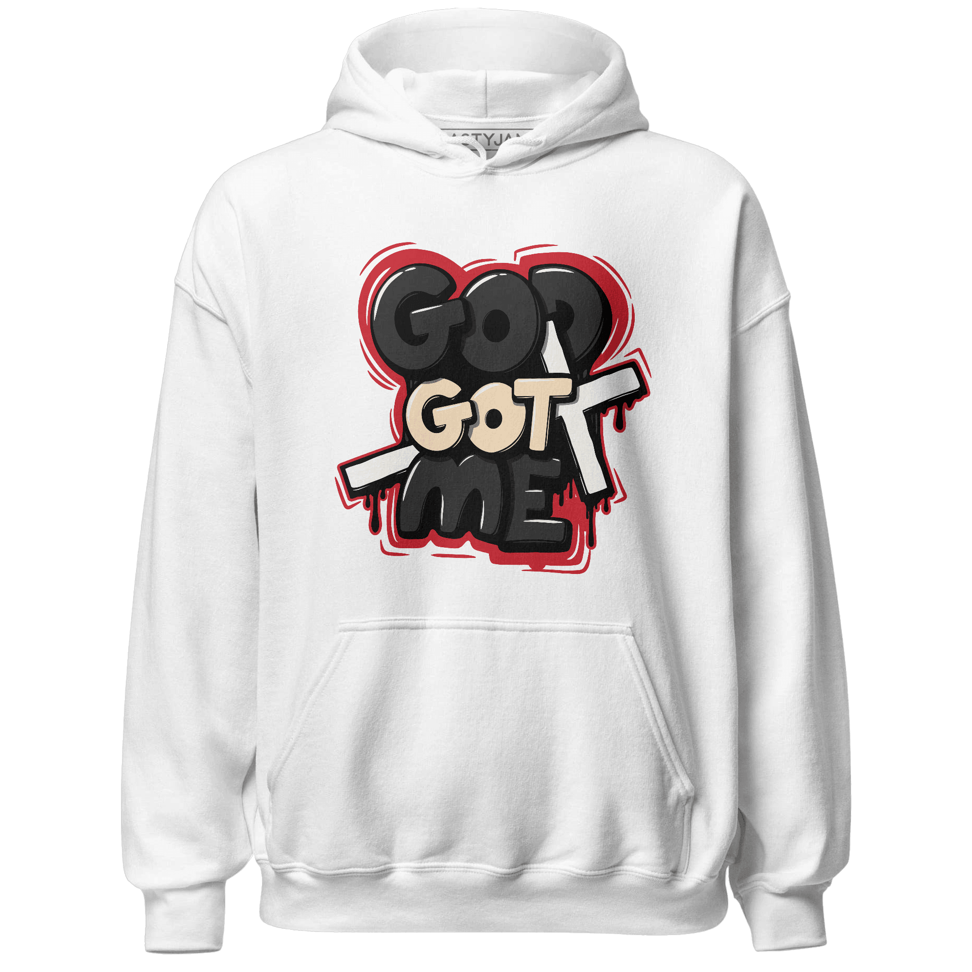 Jumman Jack University Red Hoodie Match God Got Me - NastyJamz