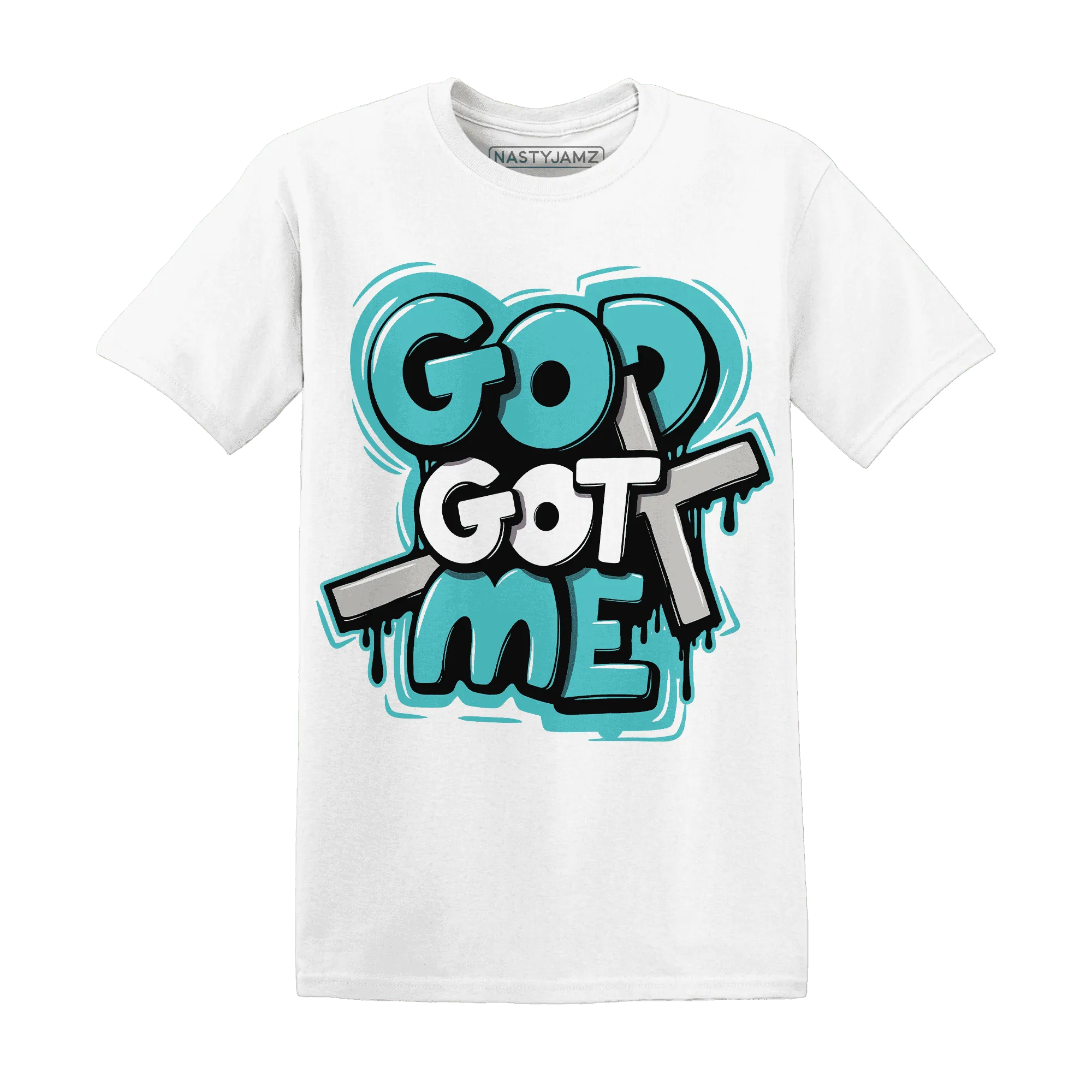 NBL-Cyan-Burst-9060-NastyJamz-T-Shirt-Match-God-Got-Me