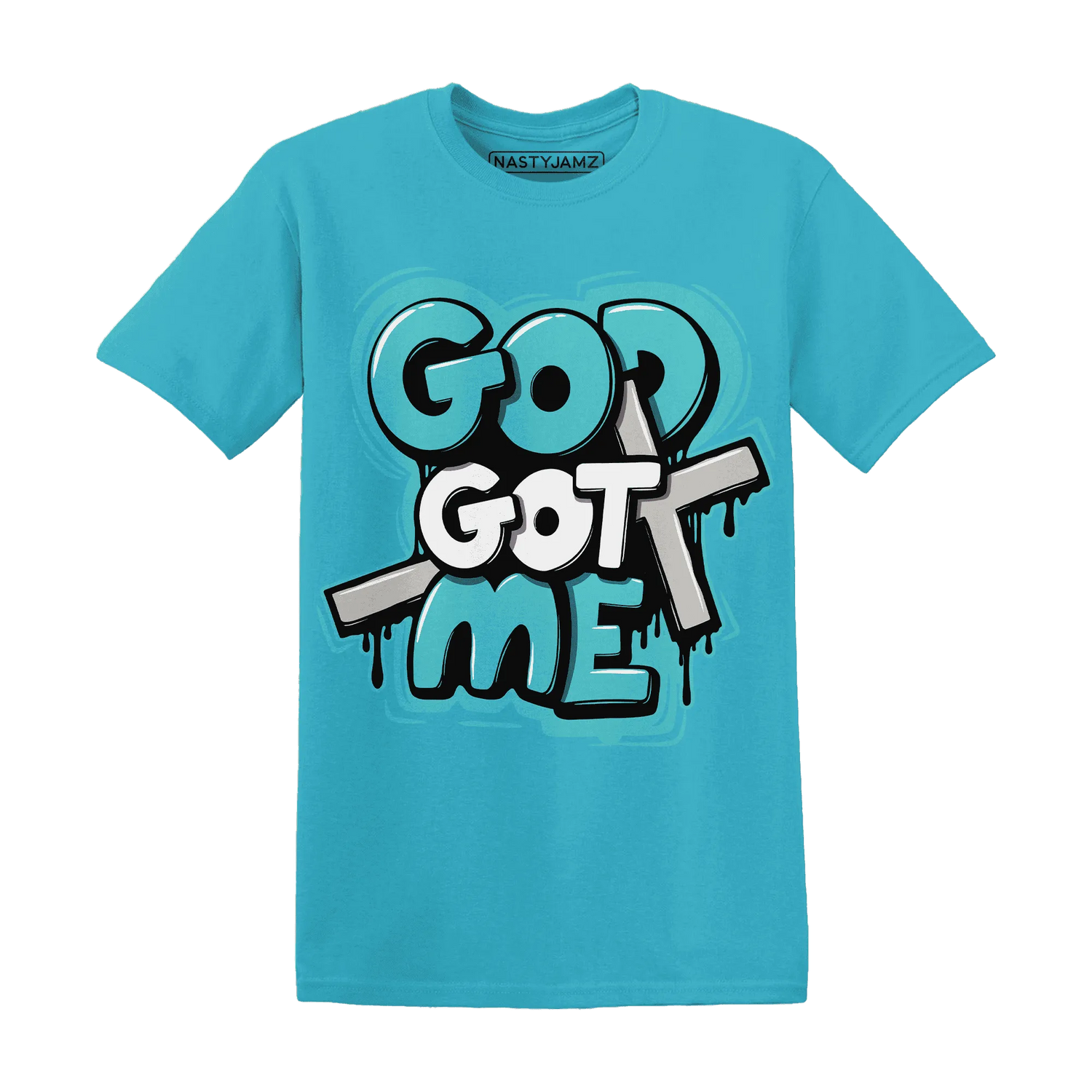 NBL-Cyan-Burst-9060-NastyJamz-T-Shirt-Match-God-Got-Me