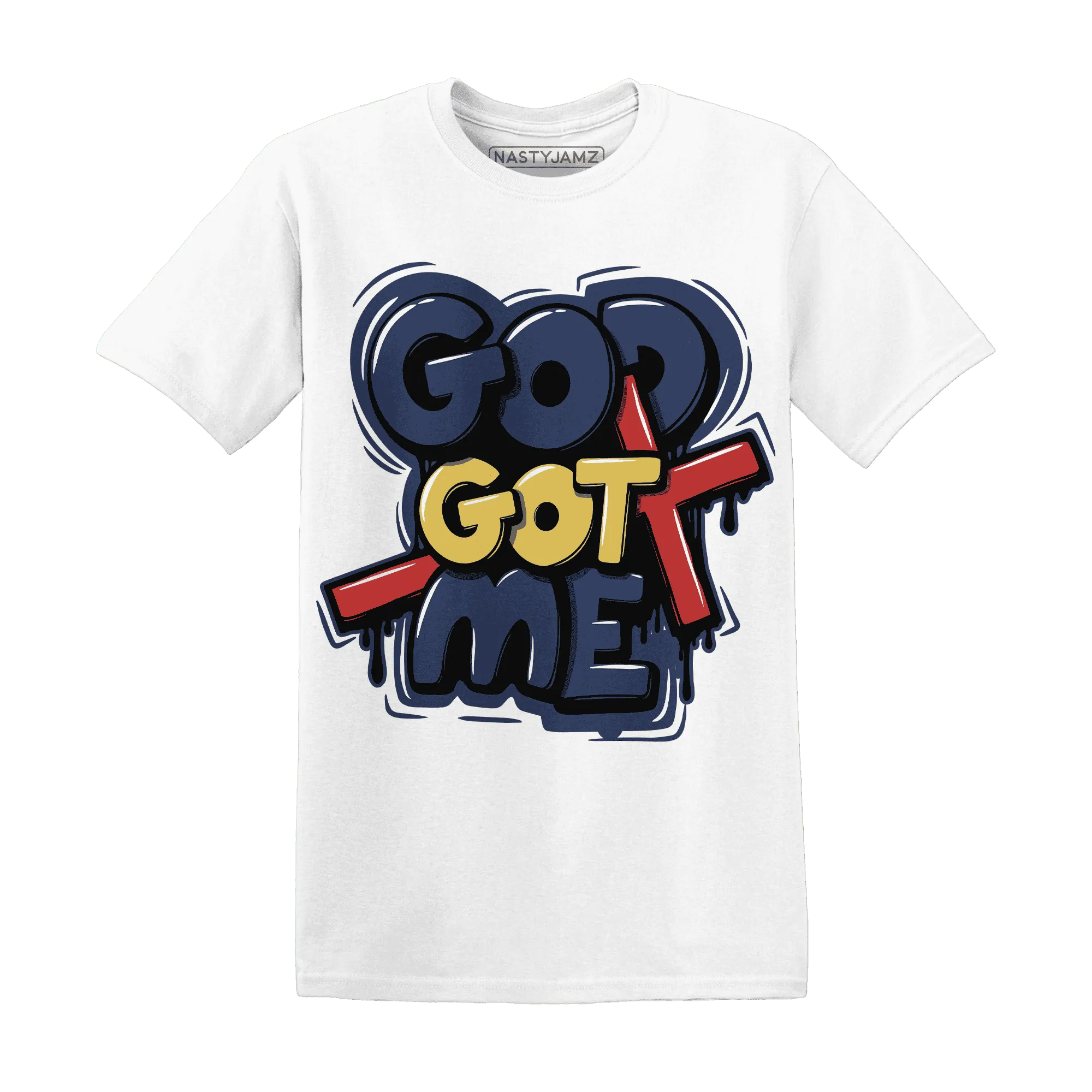 VaporMax-Air-Plus-Midnight-Navy-Gold-Black-NastyJamz-T-Shirt-Match-God-Got-Me