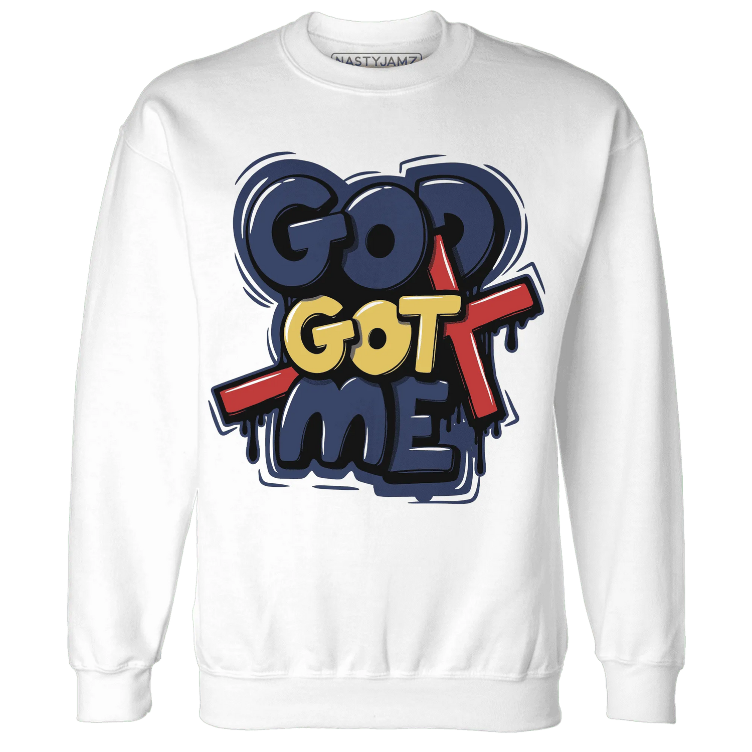 VaporMax-Air-Plus-Midnight-Navy-Gold-Black-NastyJamz-Sweatshirt-Match-God-Got-Me