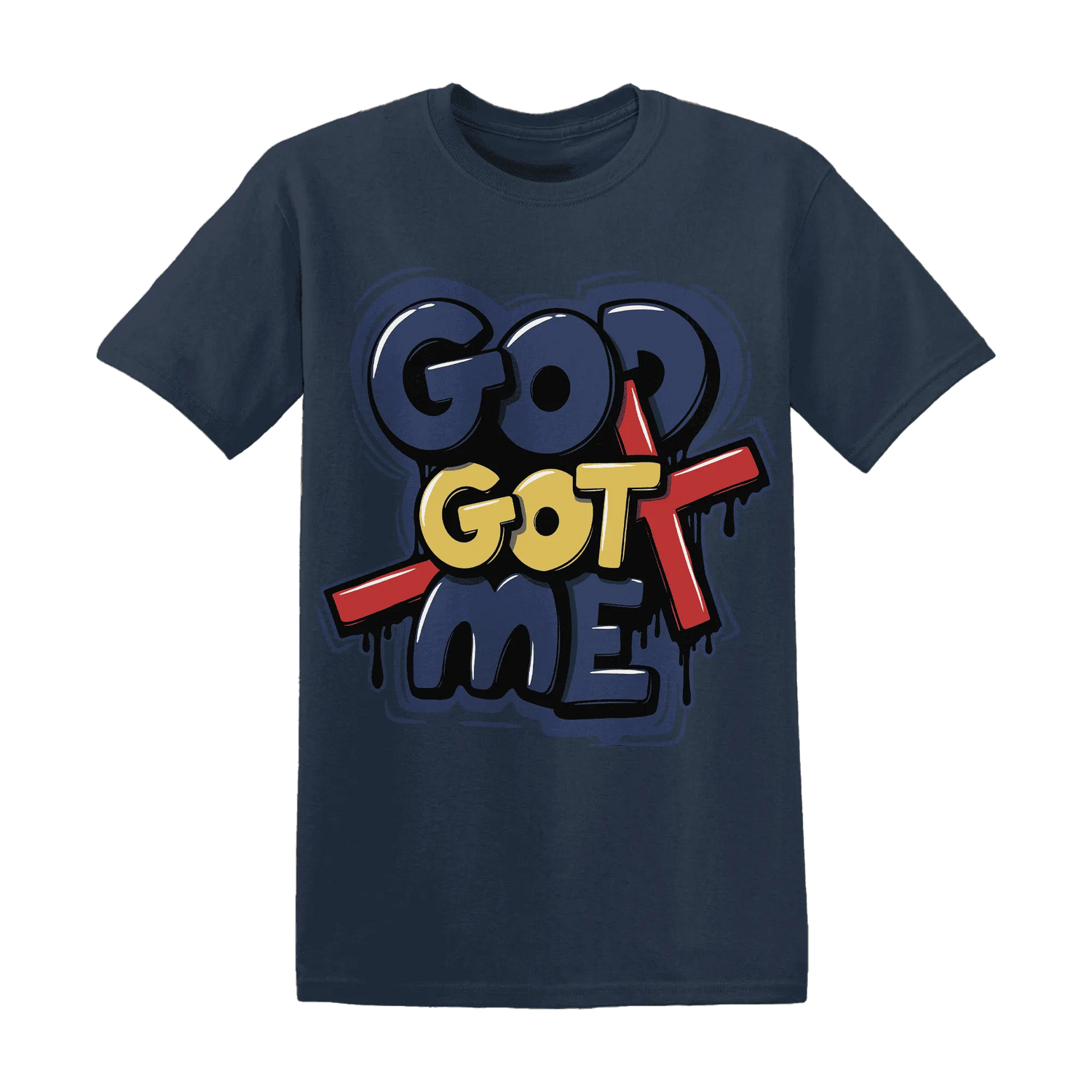 VaporMax-Air-Plus-Midnight-Navy-Gold-Black-NastyJamz-T-Shirt-Match-God-Got-Me