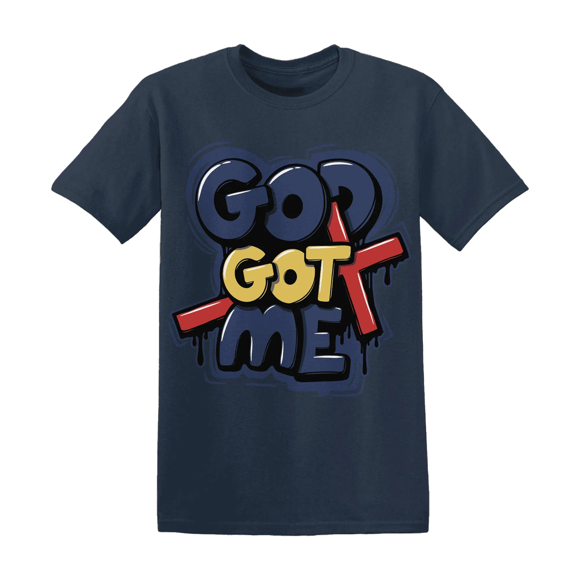 VaporMax-Air-Plus-Midnight-Navy-Gold-Black-NastyJamz-T-Shirt-Match-God-Got-Me
