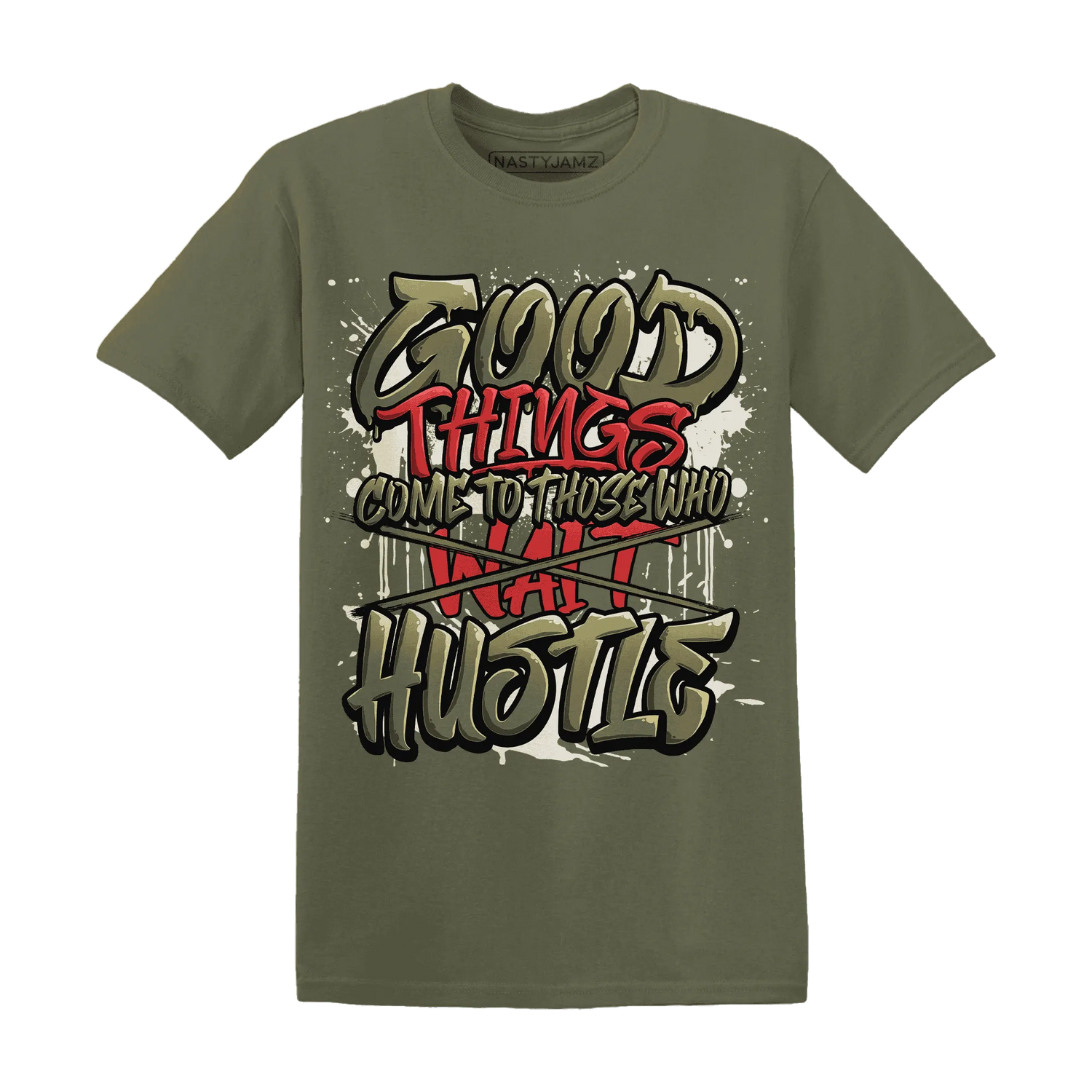 NastyJamz-Medium-Olive-1s-T-Shirt-Match-Good-Things
