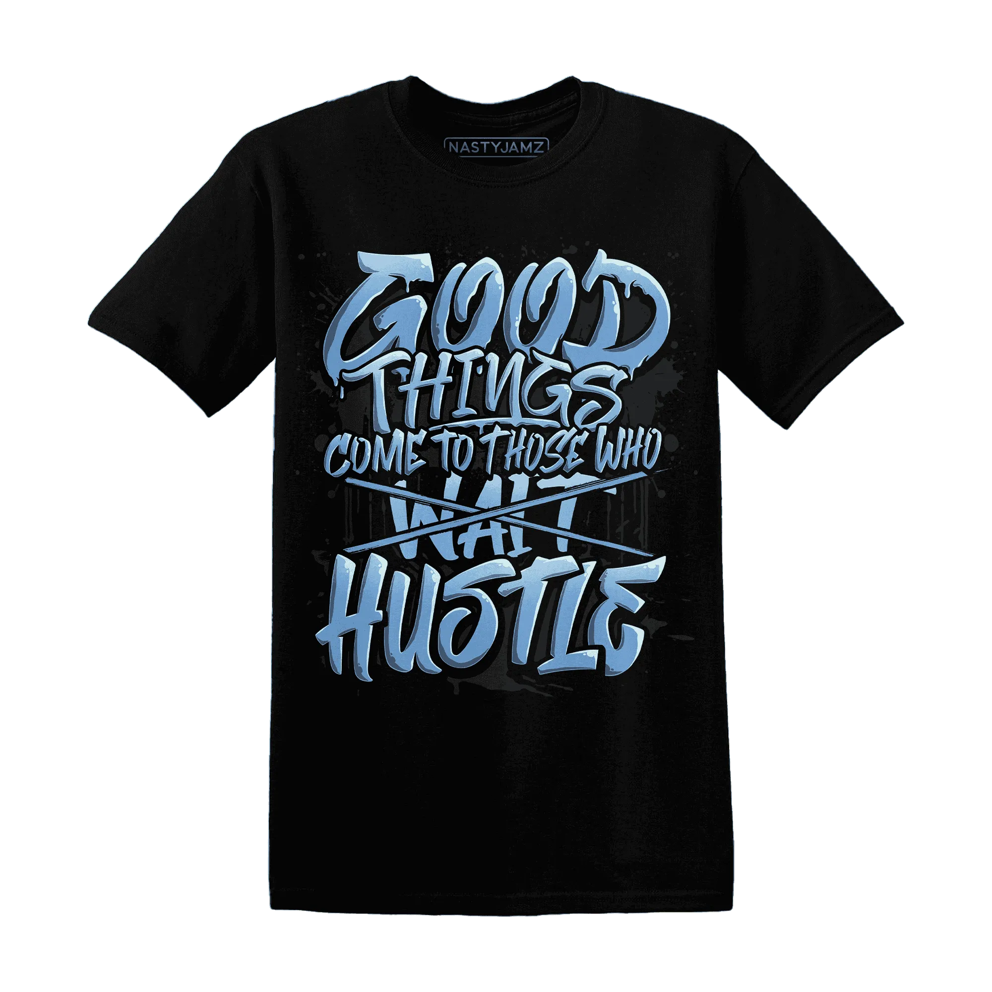 NastyJamz-AM-Plus-Black-Univercitii-Blue-T-Shirt-Match-Good-Things