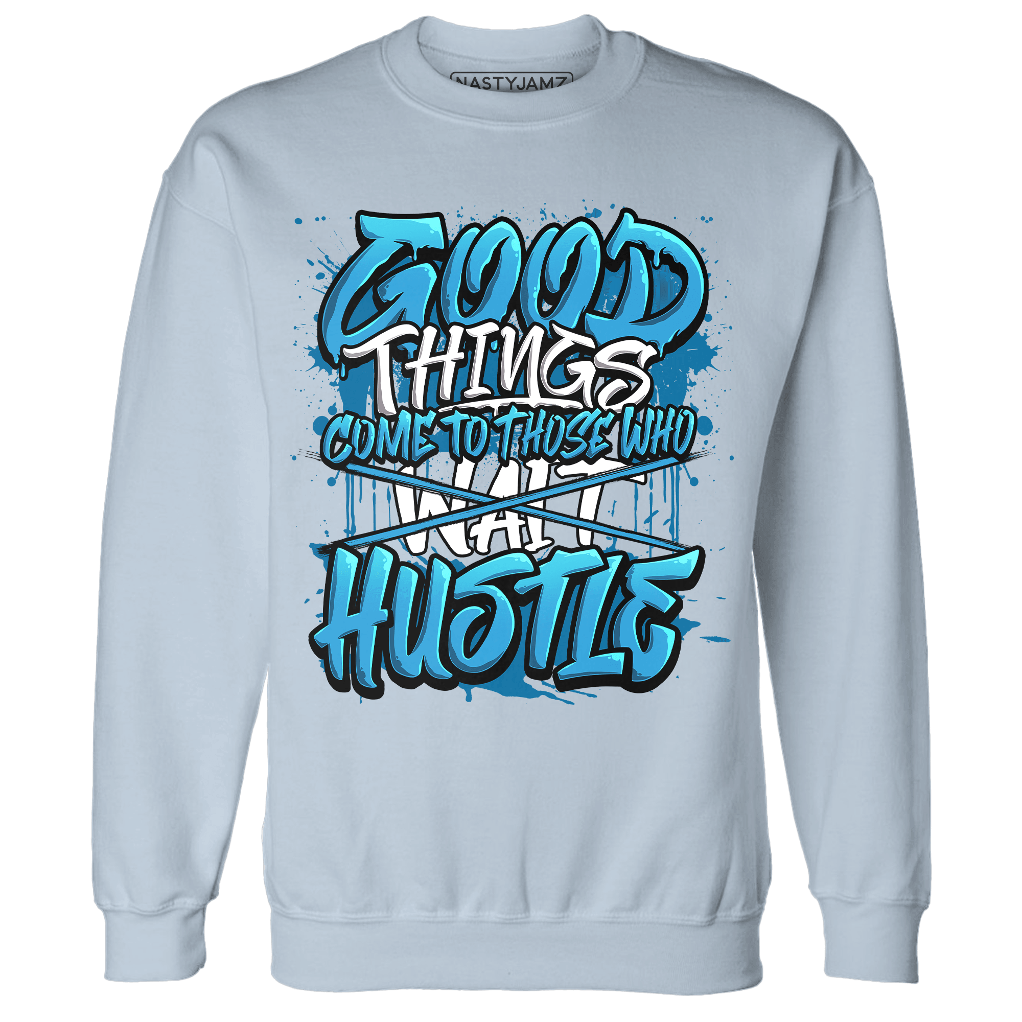 Powder Blue 9s Sweatshirt Match Good Things - NastyJamz