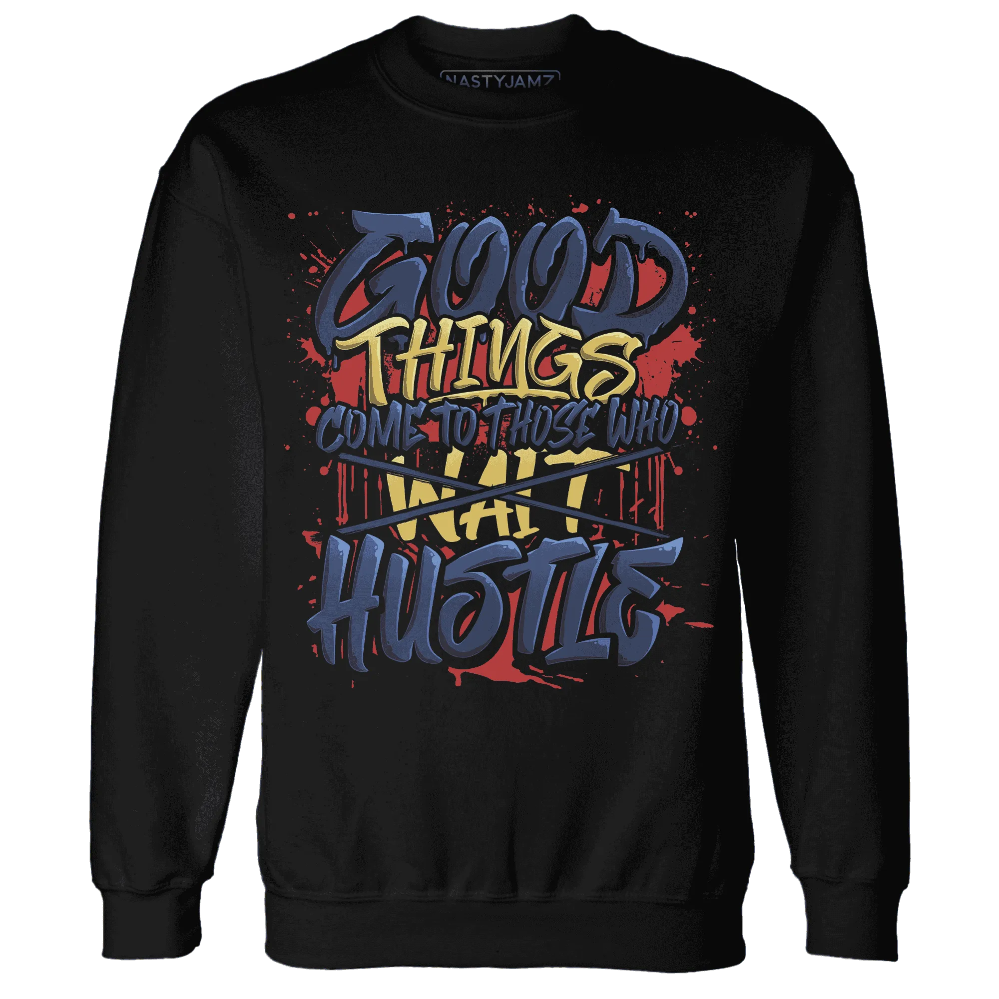 VaporMax-Air-Plus-Midnight-Navy-Gold-Black-NastyJamz-Sweatshirt-Match-Good-Things