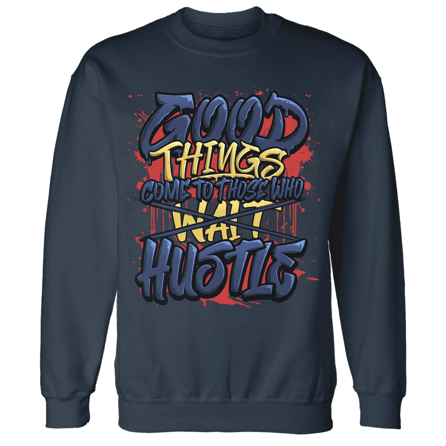 VaporMax-Air-Plus-Midnight-Navy-Gold-Black-NastyJamz-Sweatshirt-Match-Good-Things