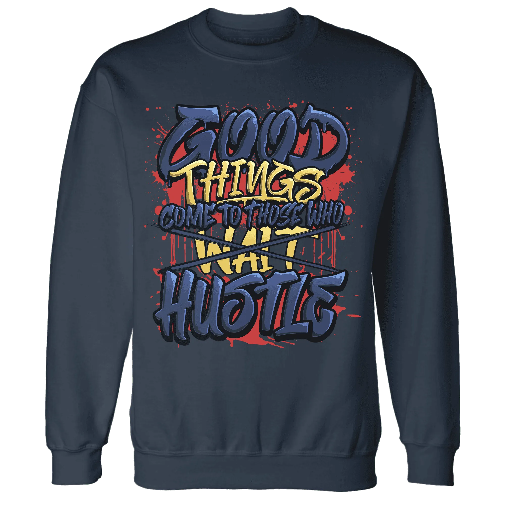 VaporMax-Air-Plus-Midnight-Navy-Gold-Black-NastyJamz-Sweatshirt-Match-Good-Things