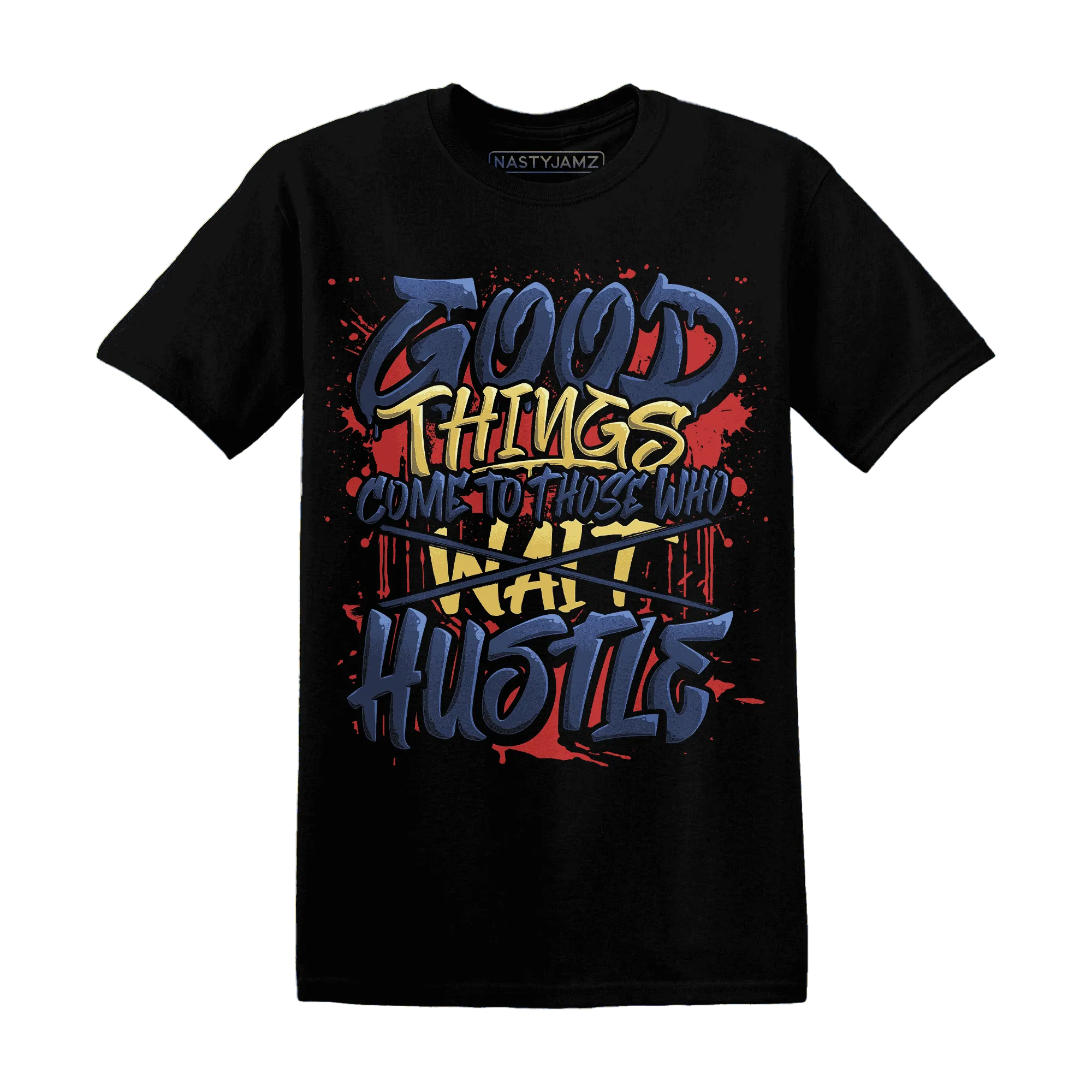 VaporMax-Air-Plus-Midnight-Navy-Gold-Black-NastyJamz-T-Shirt-Match-Good-Things