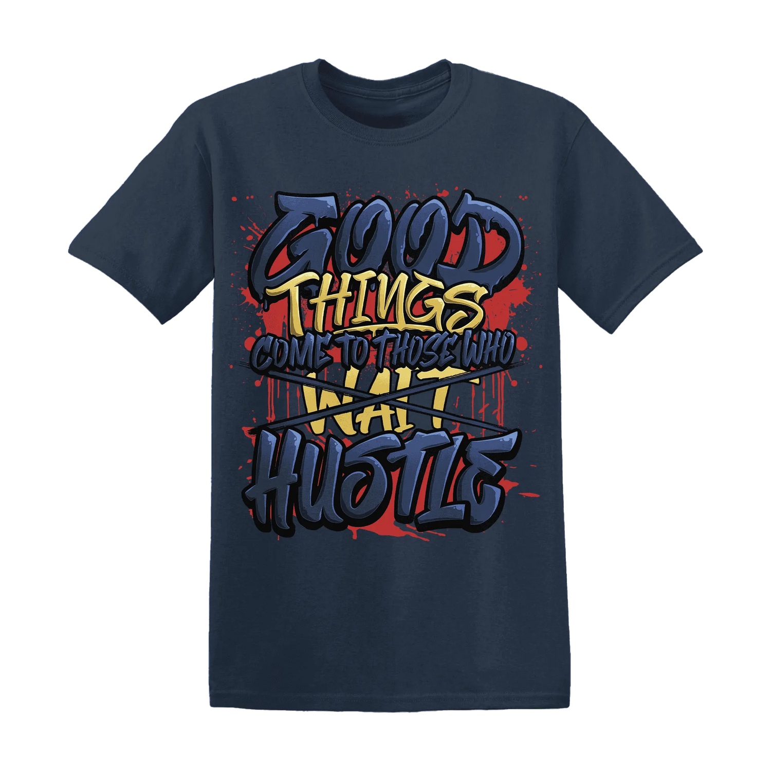 VaporMax-Air-Plus-Midnight-Navy-Gold-Black-NastyJamz-T-Shirt-Match-Good-Things