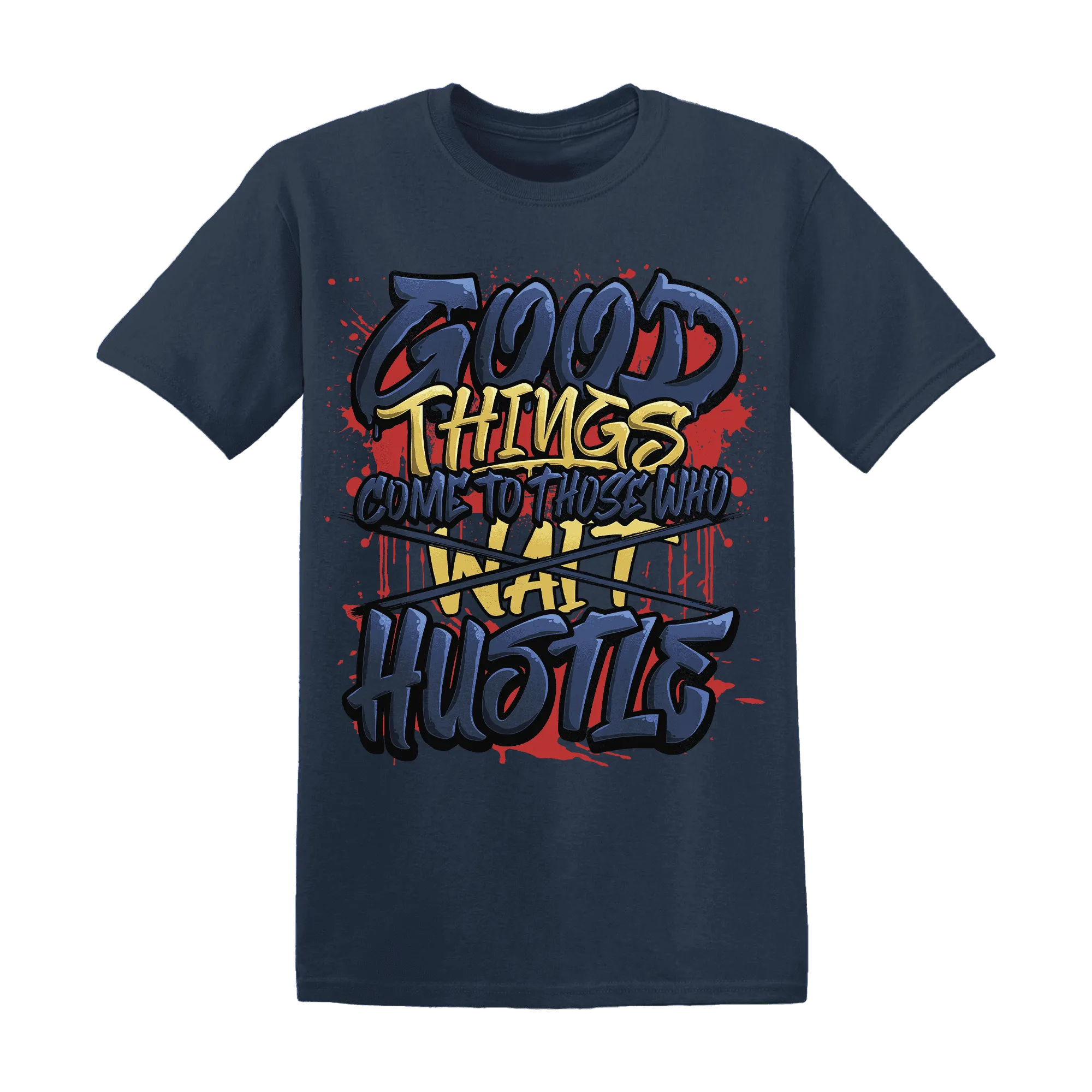 VaporMax-Air-Plus-Midnight-Navy-Gold-Black-NastyJamz-T-Shirt-Match-Good-Things