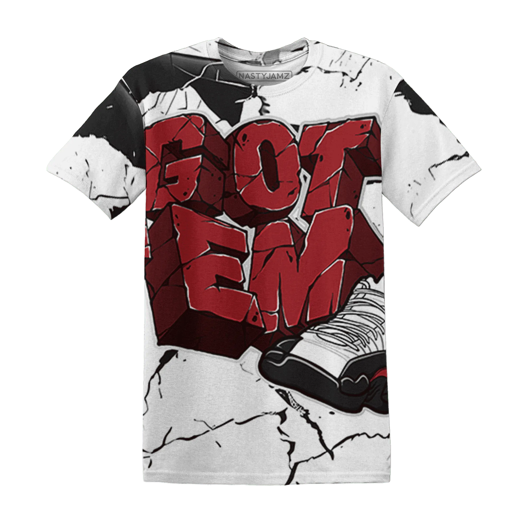 Retro-Red-Taxi-12s-T-Shirt-Match-Got-Em-3D