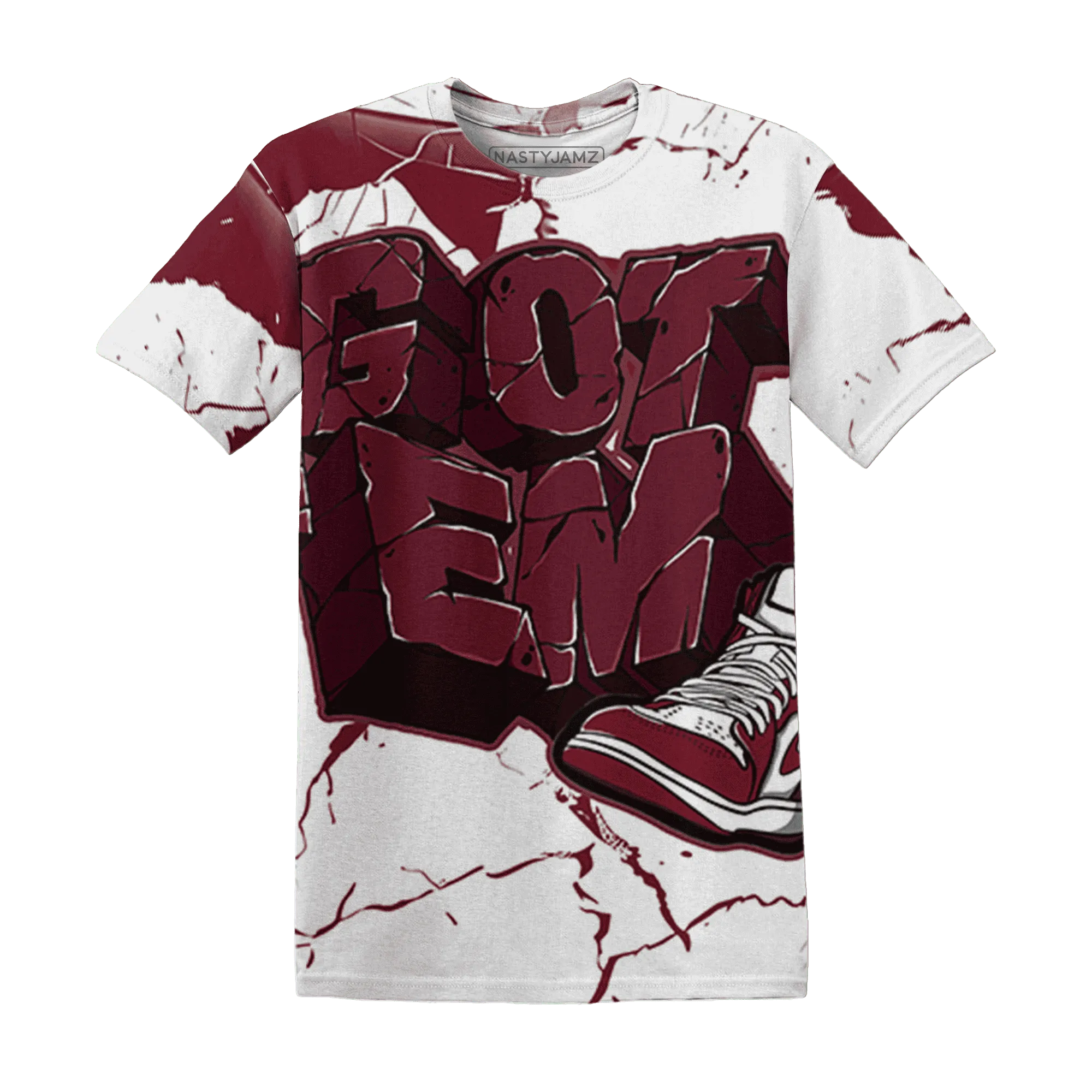 High-White-Team-Red-1s-T-Shirt-Match-Got-Em-3D
